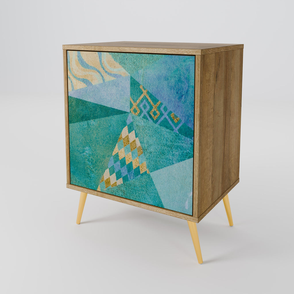 SPECTRUM SPLENDOR Aparador de 1 Porta em Efeito Carvalho