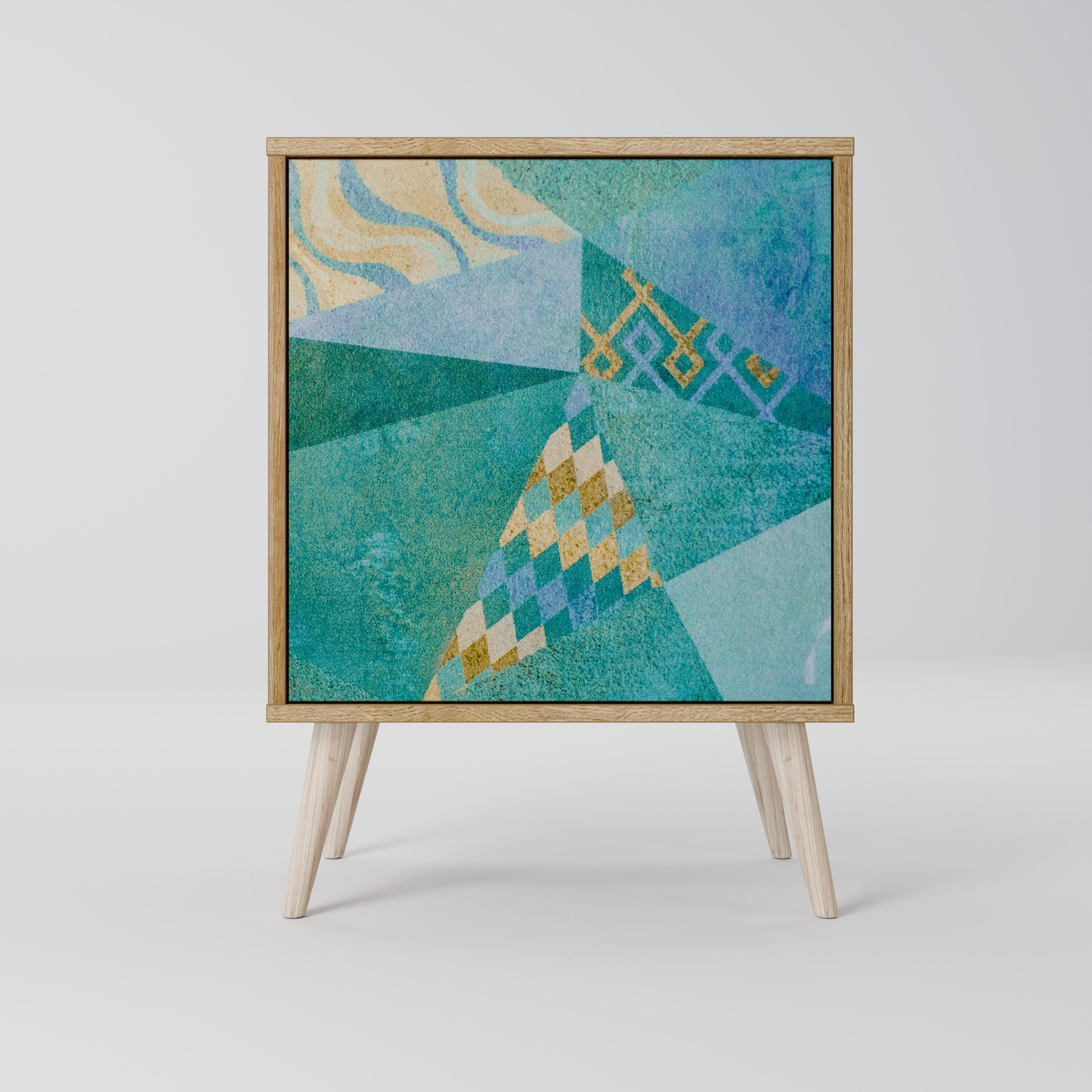 SPECTRUM SPLENDOR Aparador de 1 Porta em Efeito Carvalho