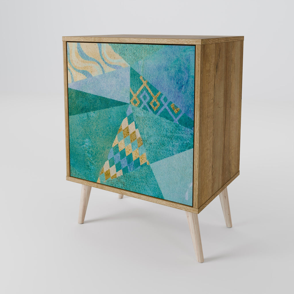 SPECTRUM SPLENDOR Aparador de 1 Porta em Efeito Carvalho