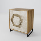 HEXAGONAL SHAPES 1-Door Sideboard in Oak Effect