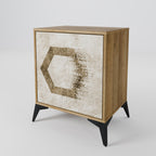HEXAGONAL SHAPES 1-Door Sideboard in Oak Effect