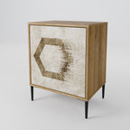 HEXAGONAL SHAPES 1-Door Sideboard in Oak Effect