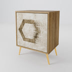 HEXAGONAL SHAPES 1-Door Sideboard in Oak Effect