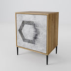 HEXAGONAL FIGURES 1-Door Sideboard in Oak Effect