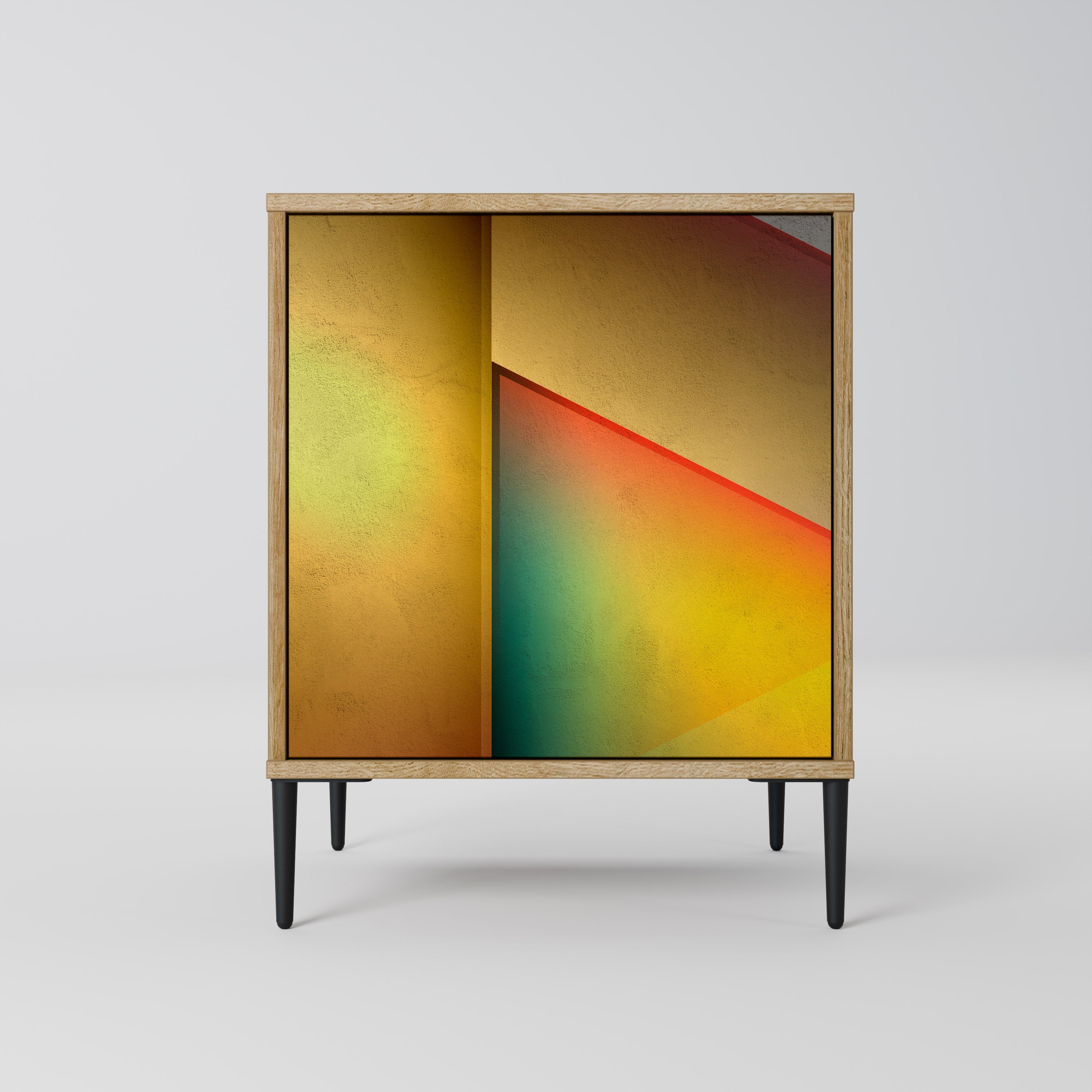 PIERCING SHARPNESS Aparador de 1 Porta em Efeito Carvalho