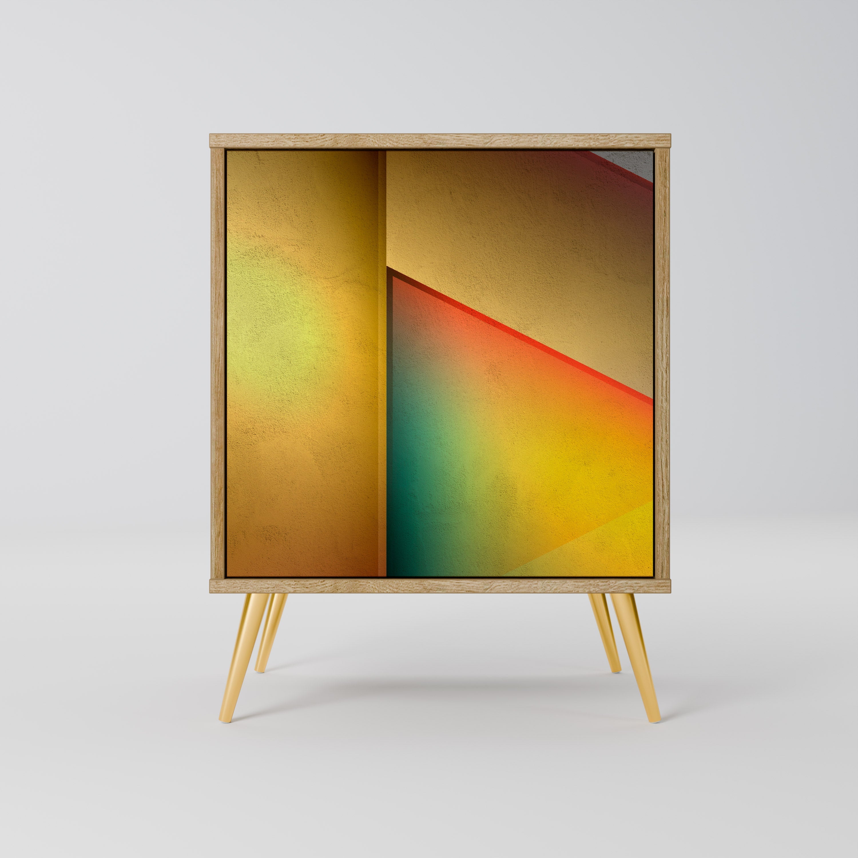 PIERCING SHARPNESS Aparador de 1 Porta em Efeito Carvalho