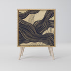 UNIFIED FRAGMENTS Aparador de 1 Porta em Efeito Carvalho