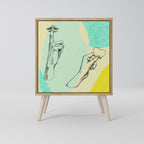 BODY LANGUAGE Aparador de 1 Porta em Efeito Carvalho