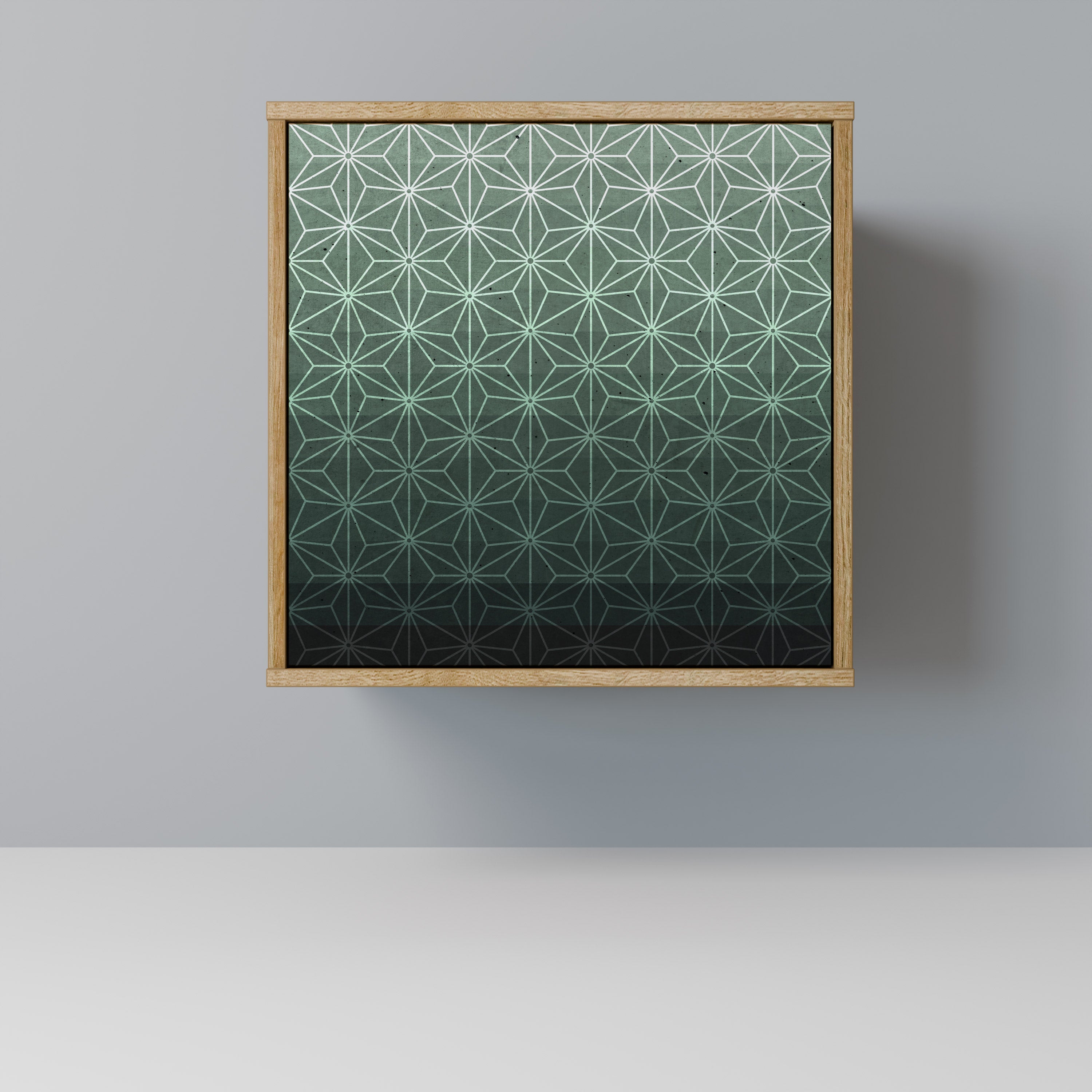 ORNAMENTAL GLIMMER Aparador de 1 Porta em Efeito Carvalho