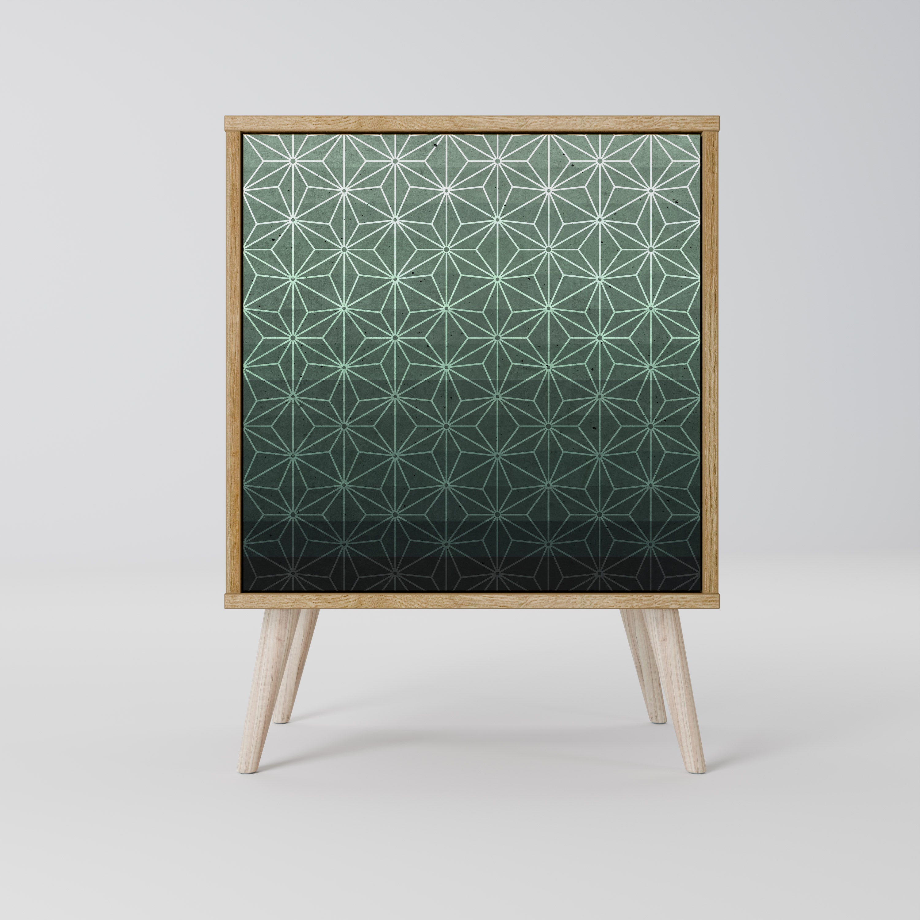 ORNAMENTAL GLIMMER Aparador de 1 Porta em Efeito Carvalho