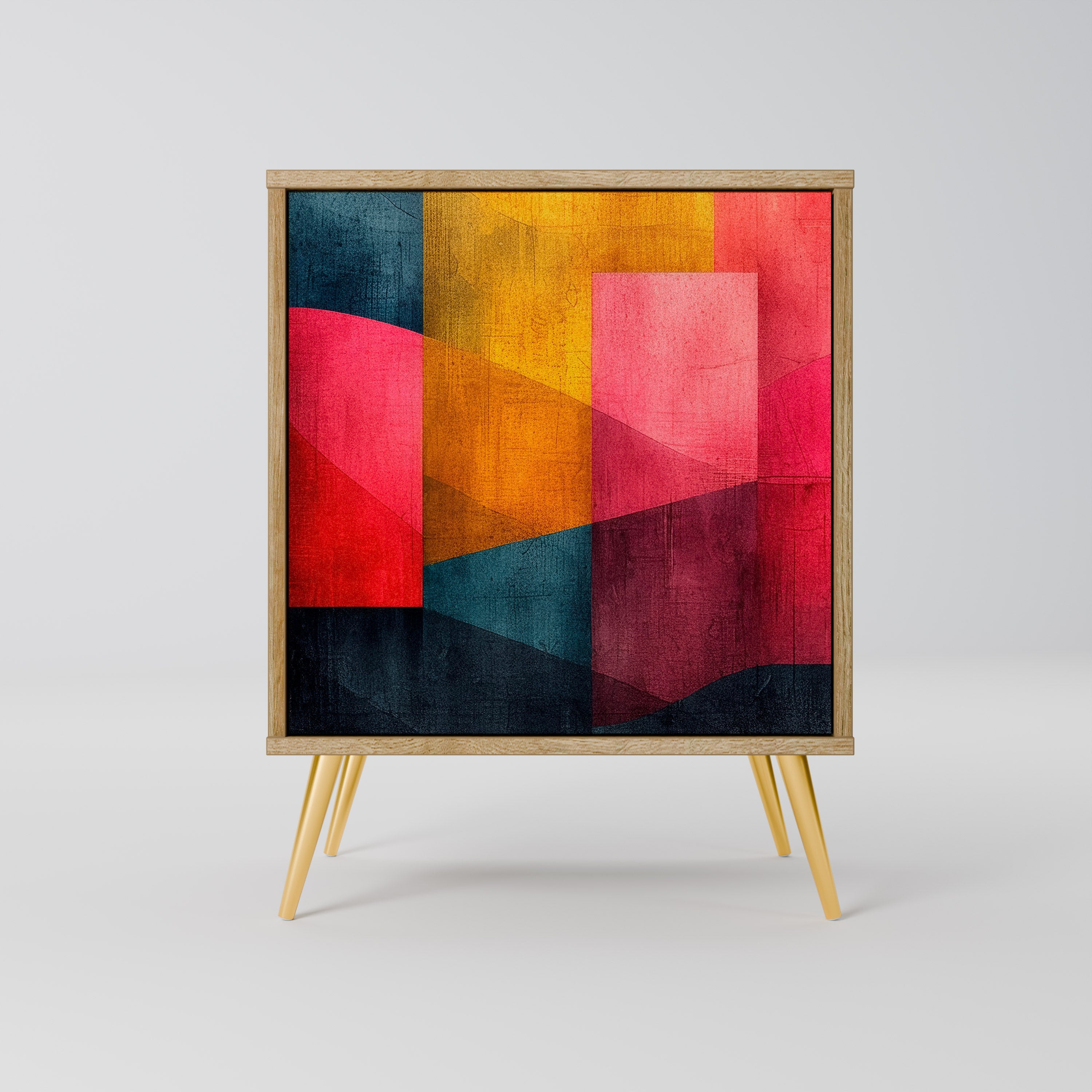 COLORFUL SOUNDS Aparador de 1 Porta em Efeito Carvalho