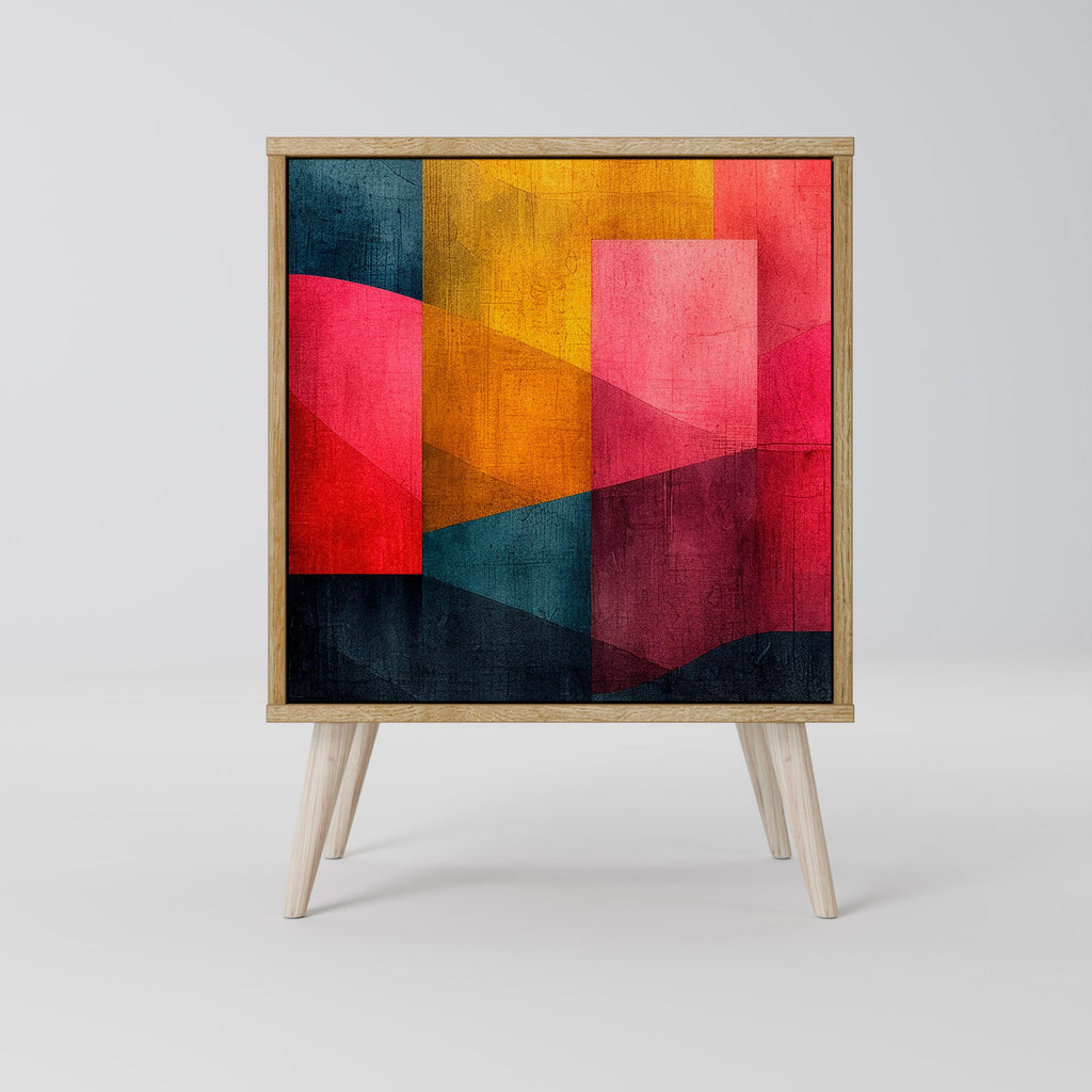 COLORFUL SOUNDS Aparador de 1 Porta em Efeito Carvalho