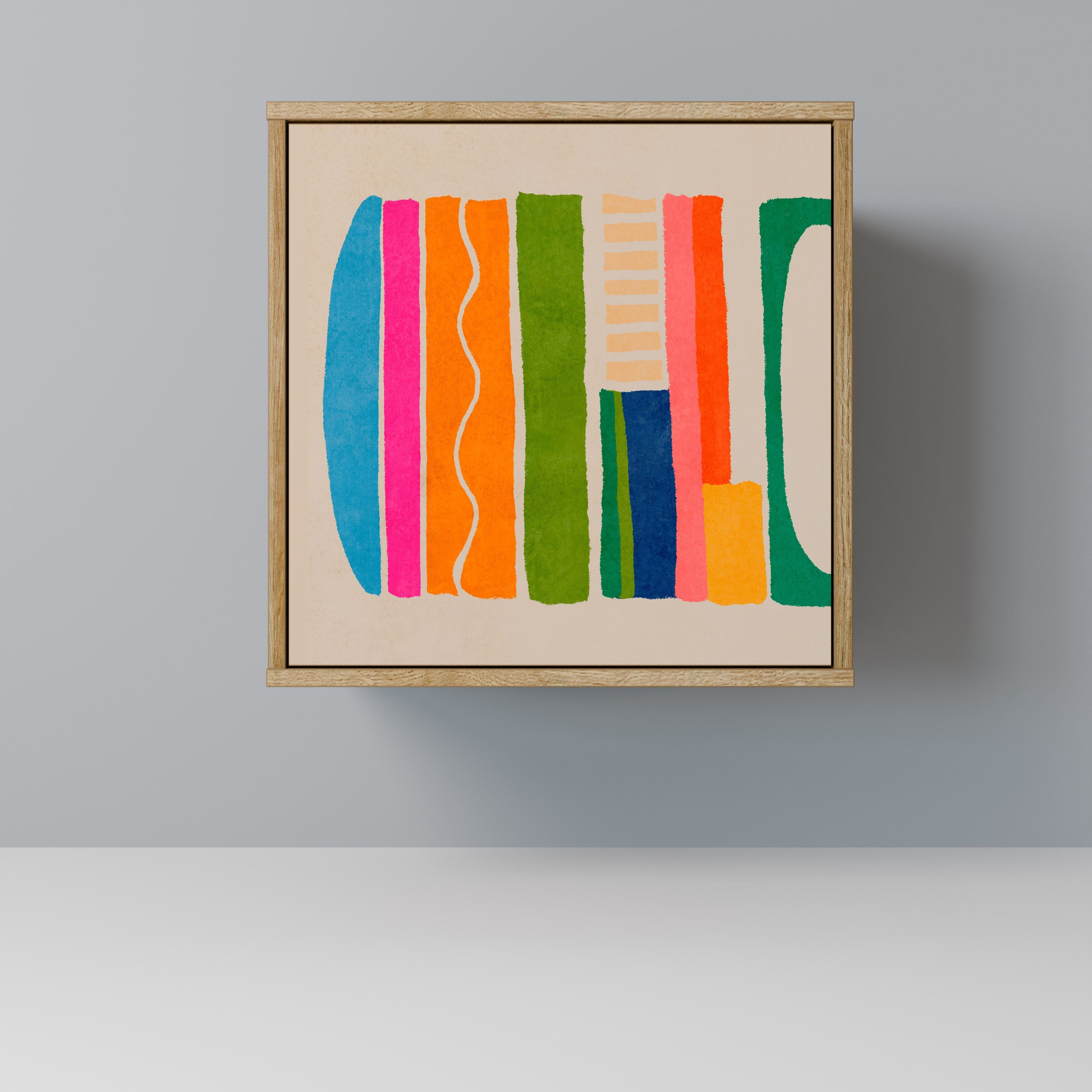 GEOMETRIC SHINE Aparador de 1 Porta em Efeito Carvalho