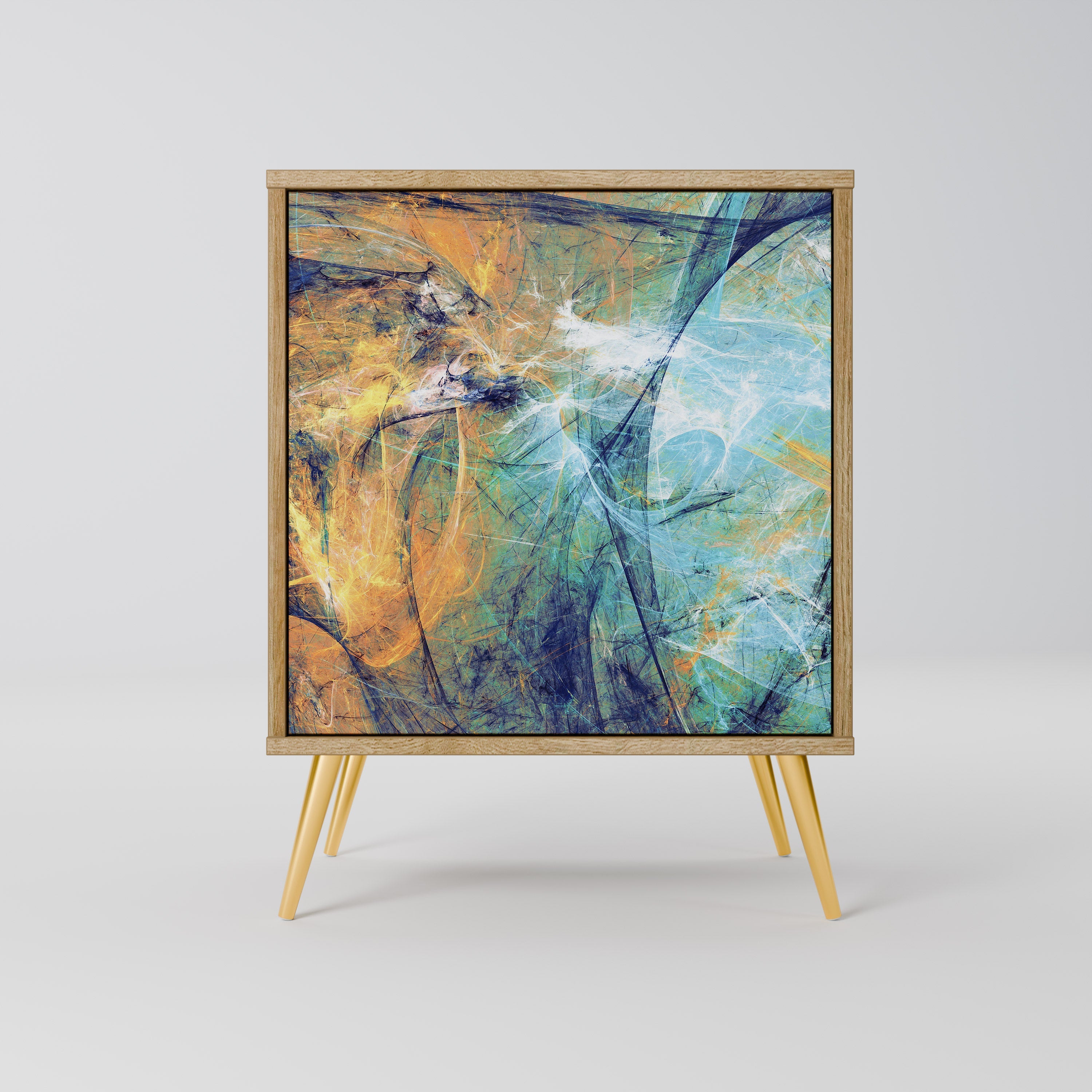 ABSTRACT THOUGHTS 1-Door Sideboard in Oak Effect