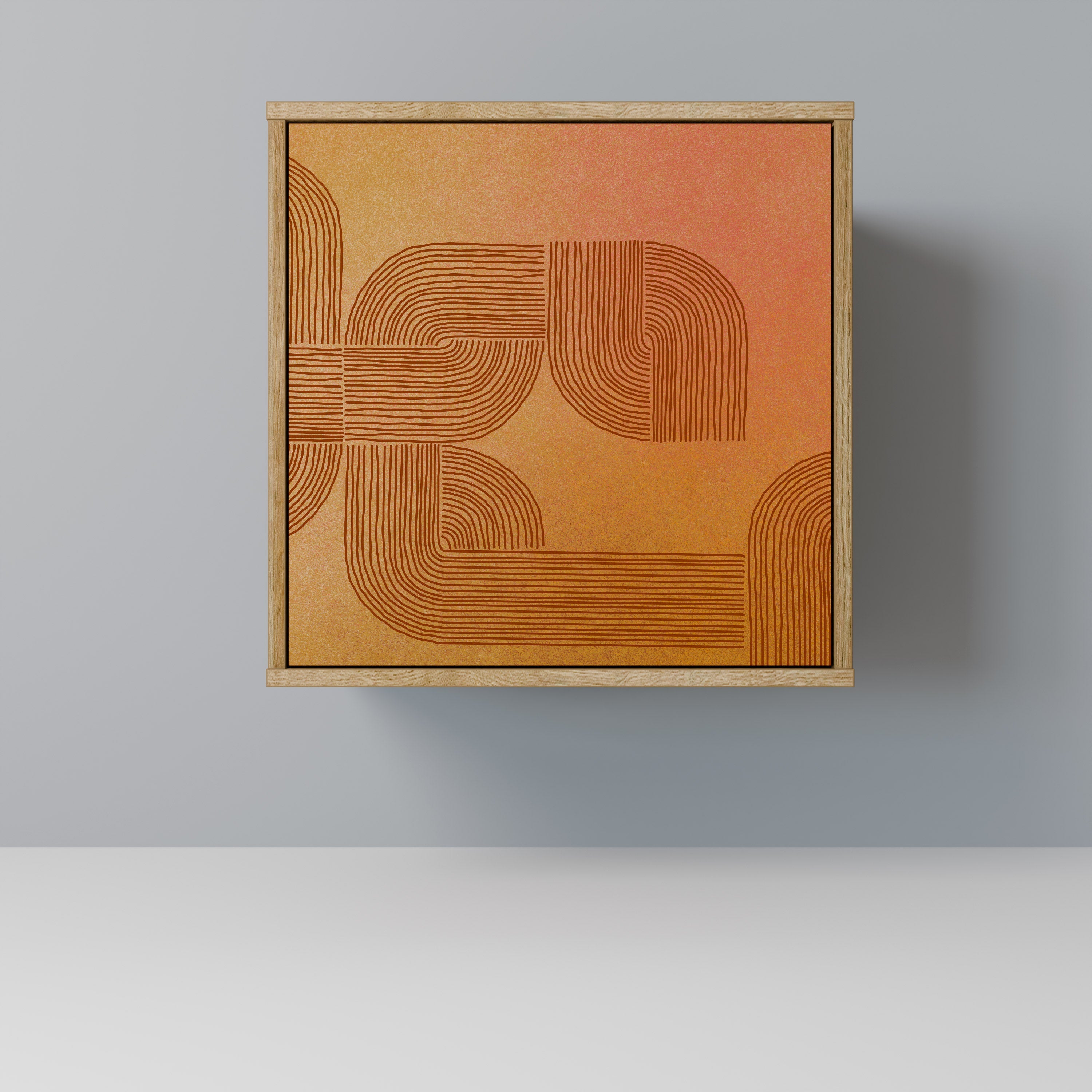 STRENGTHENING RELATION Aparador de 1 Porta em Efeito Carvalho