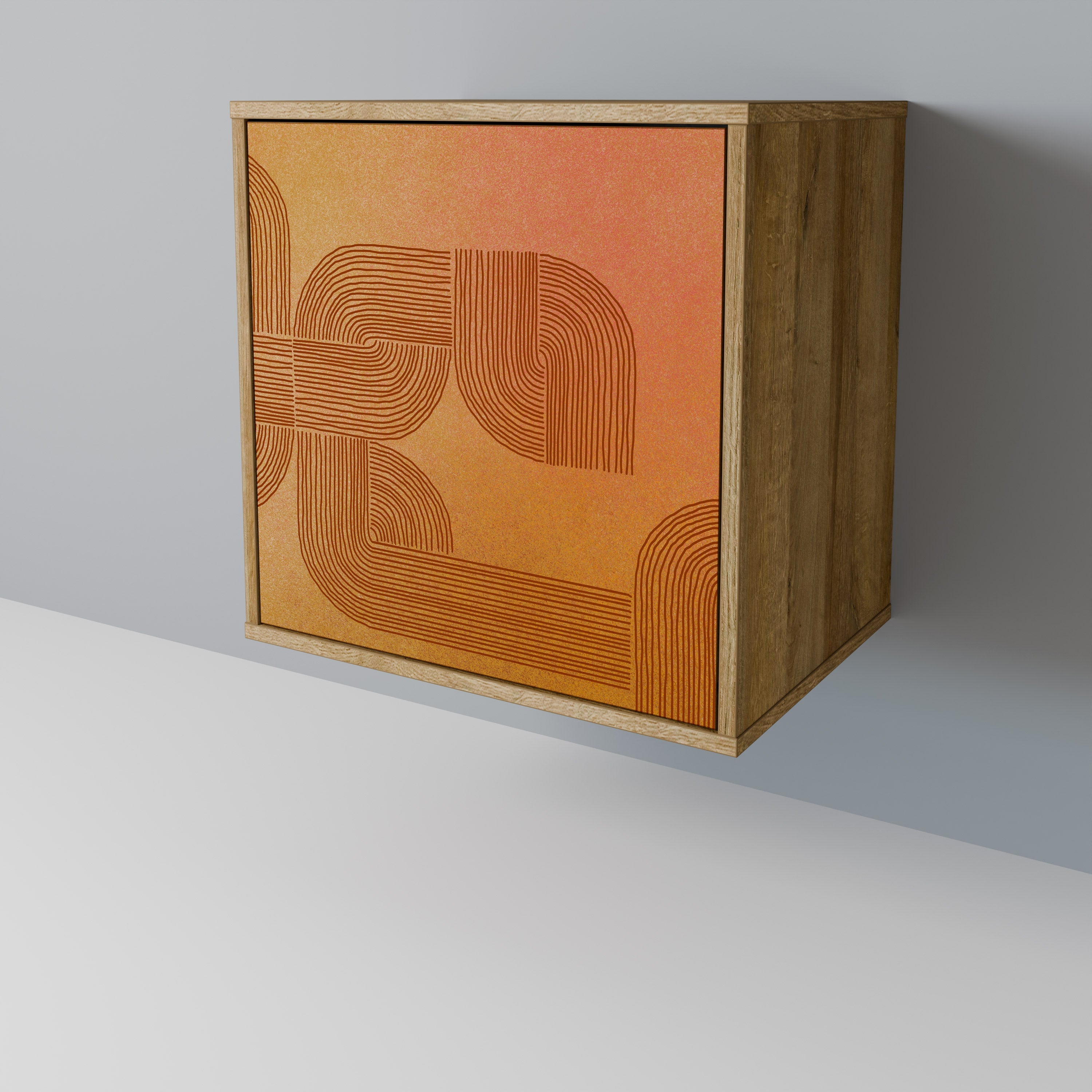 STRENGTHENING RELATION Aparador de 1 Porta em Efeito Carvalho