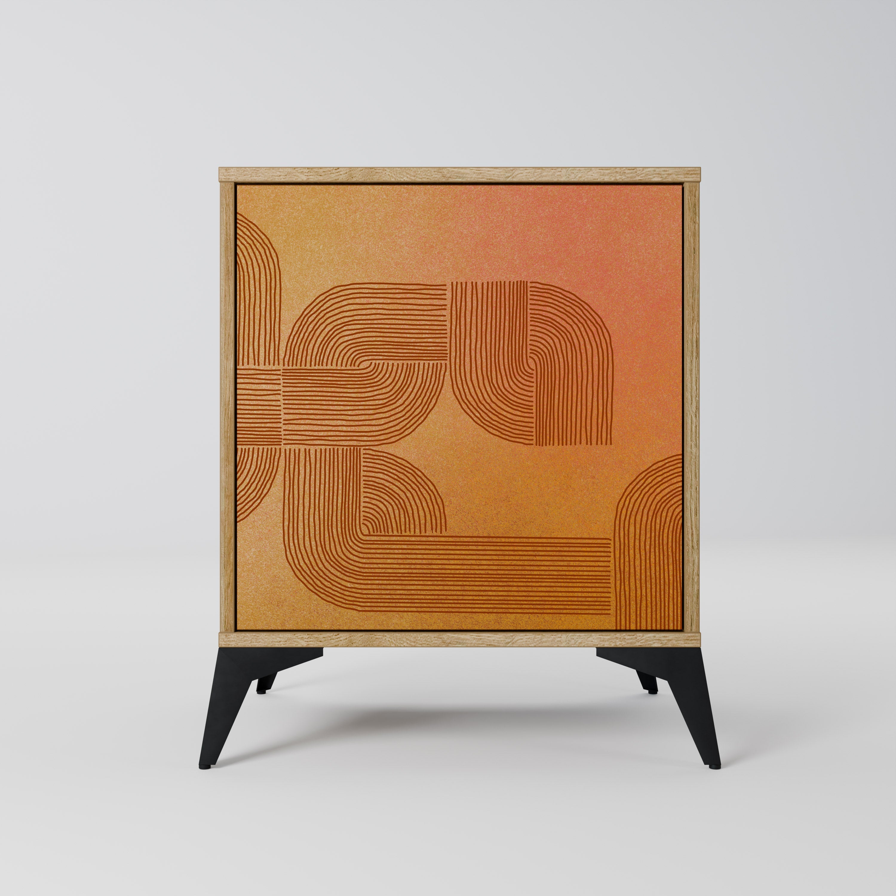 STRENGTHENING RELATION Aparador de 1 Porta em Efeito Carvalho