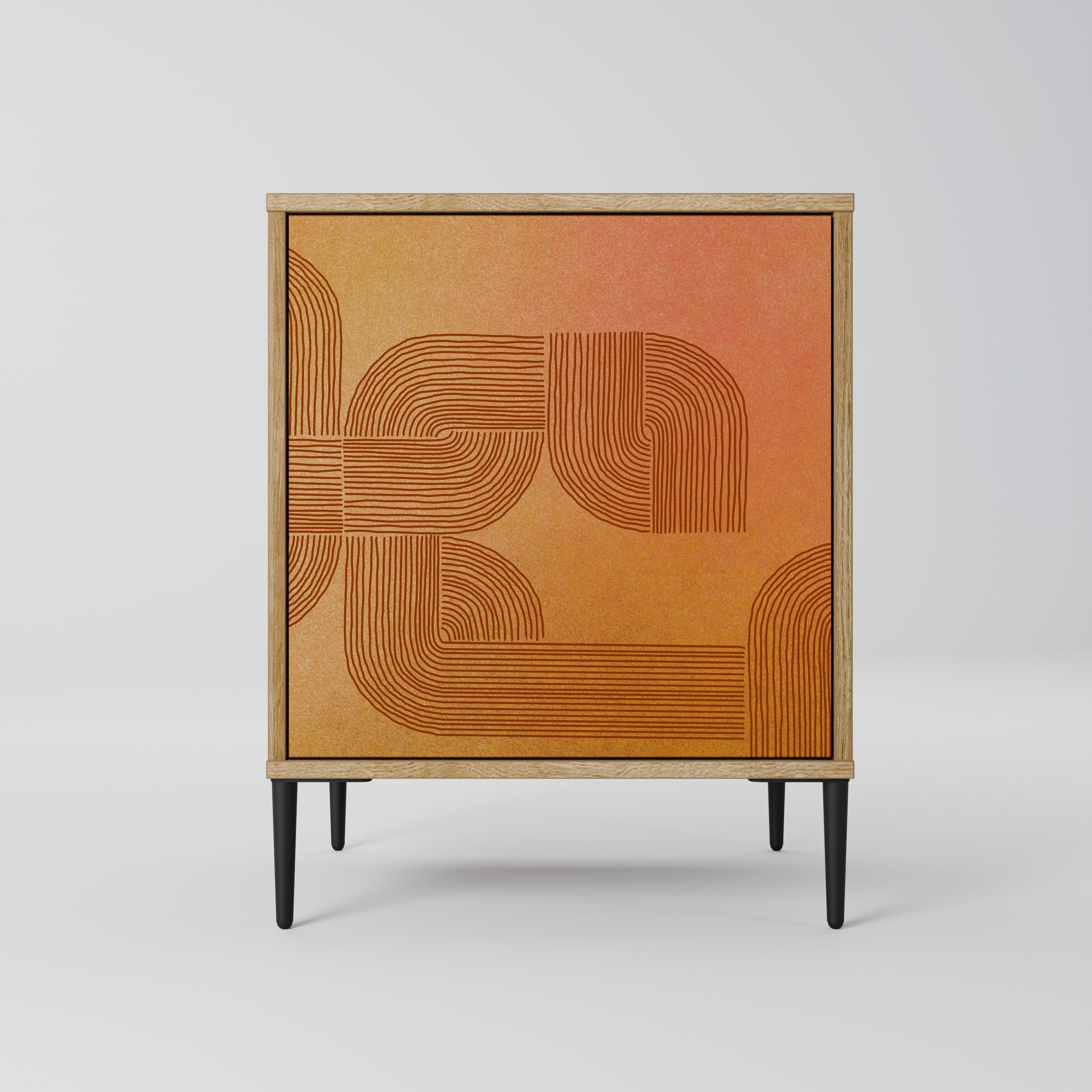 STRENGTHENING RELATION Aparador de 1 Porta em Efeito Carvalho