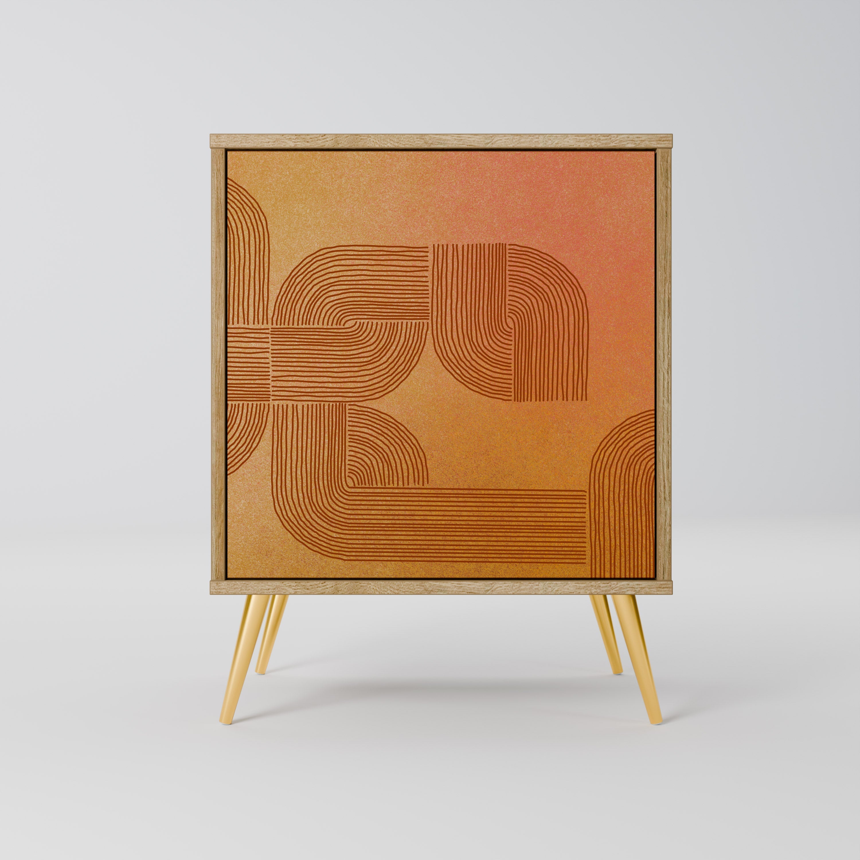 STRENGTHENING RELATION Aparador de 1 Porta em Efeito Carvalho