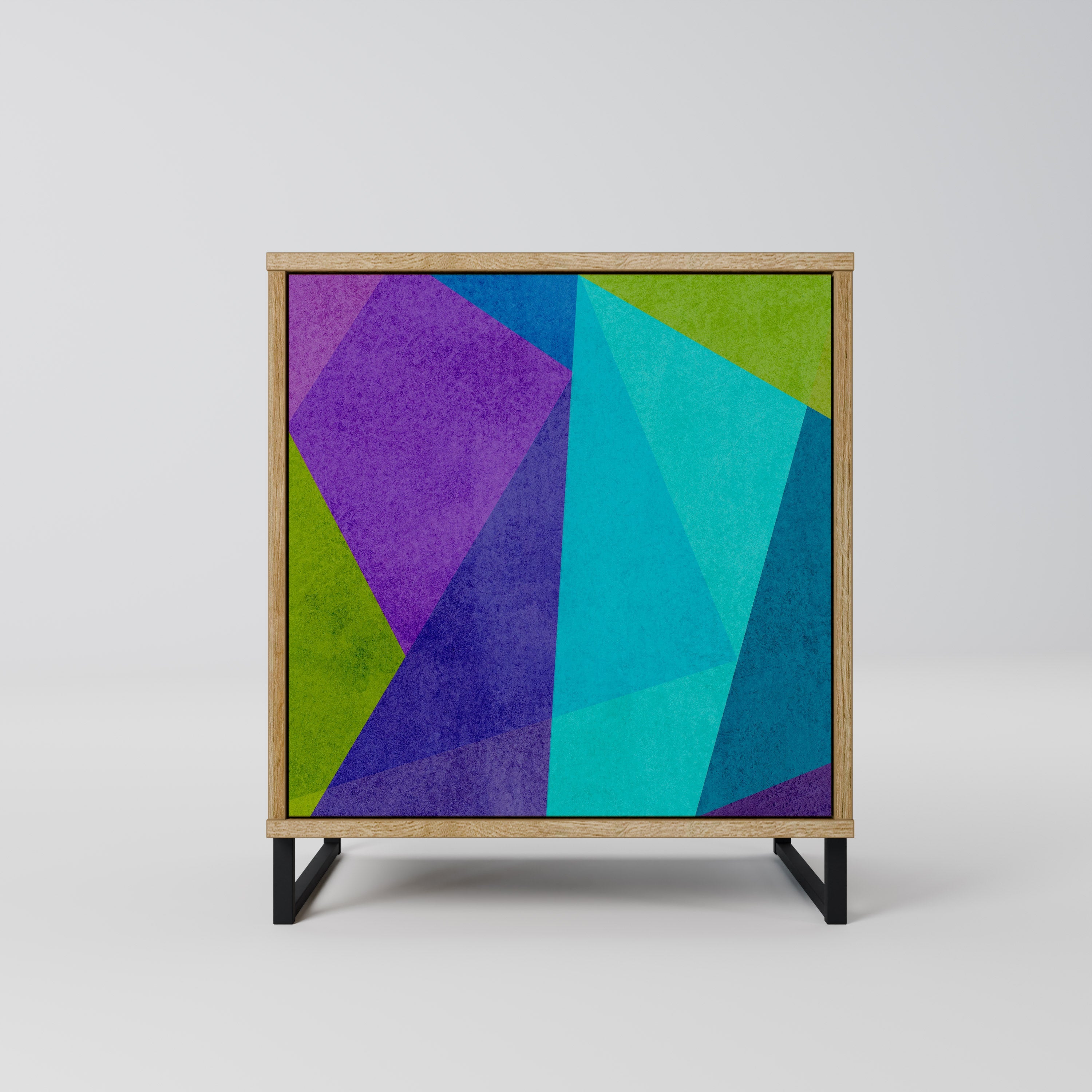 COLD SHOWCASE Aparador de 1 Porta em Efeito Carvalho