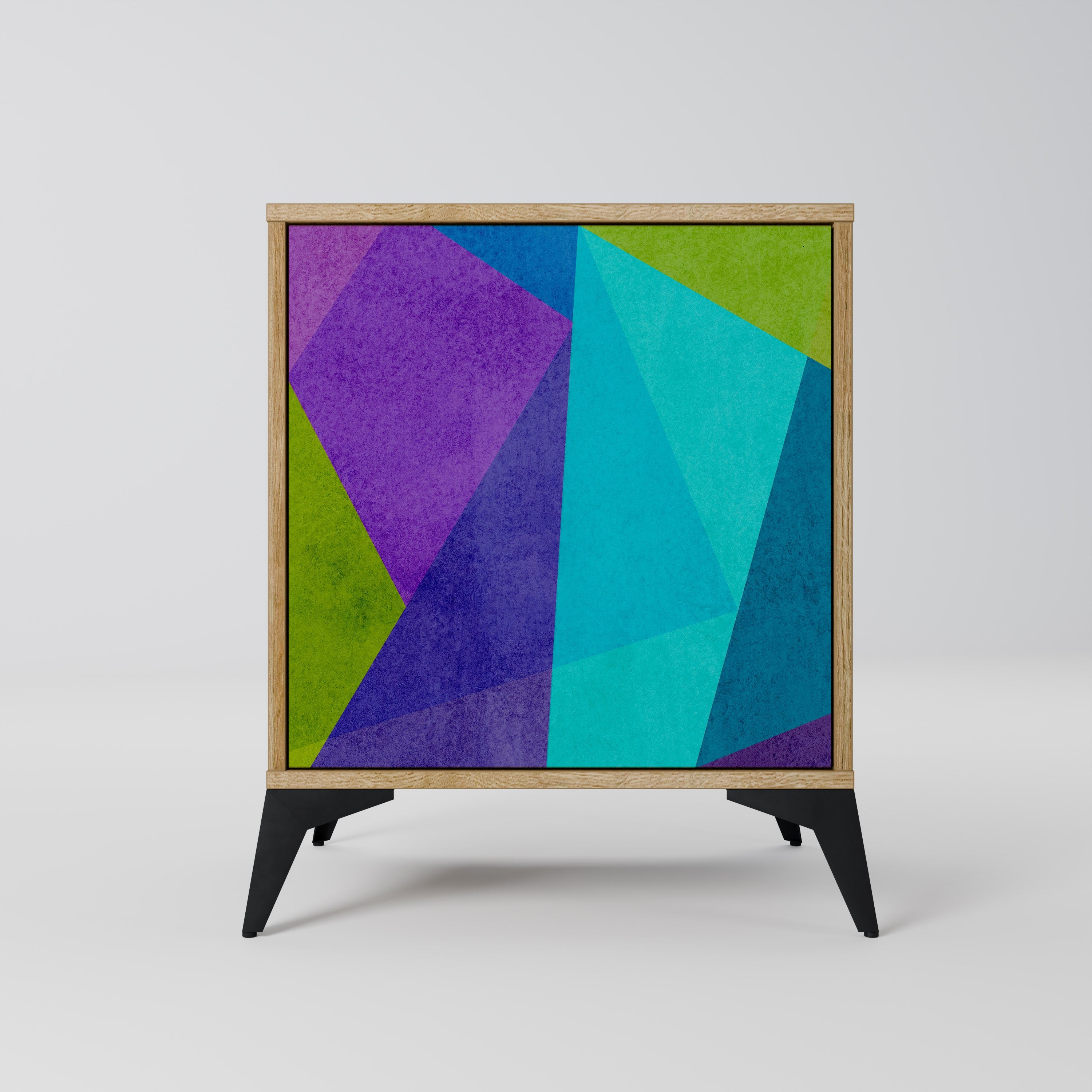 COLD SHOWCASE Aparador de 1 Porta em Efeito Carvalho