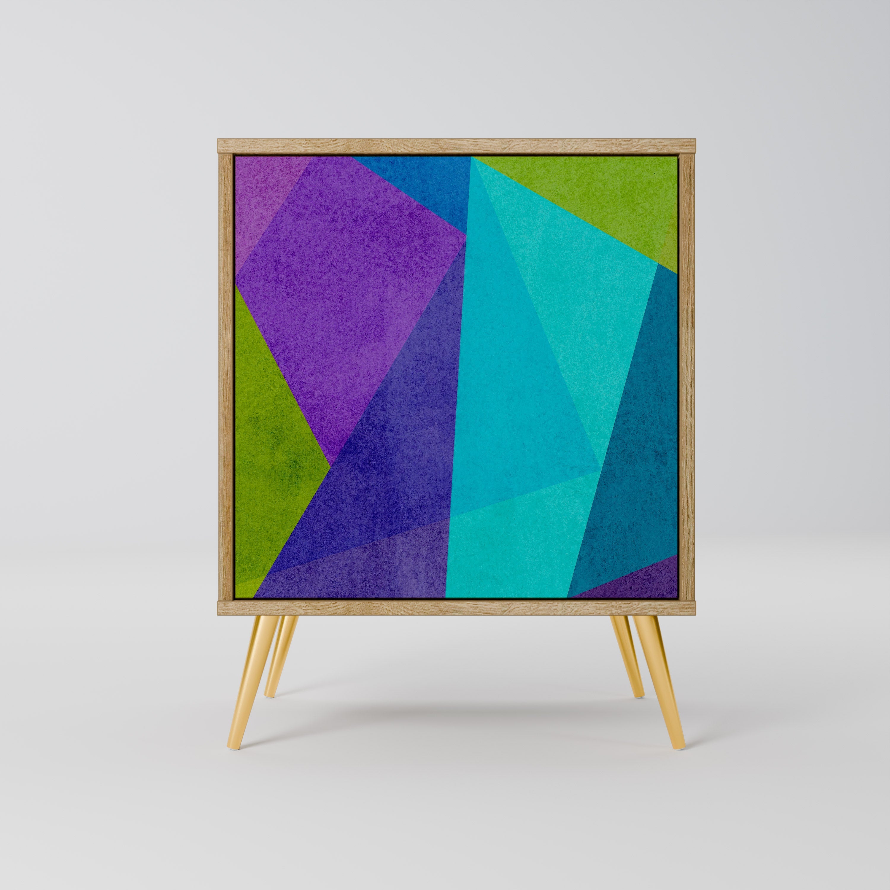 COLD SHOWCASE Aparador de 1 Porta em Efeito Carvalho