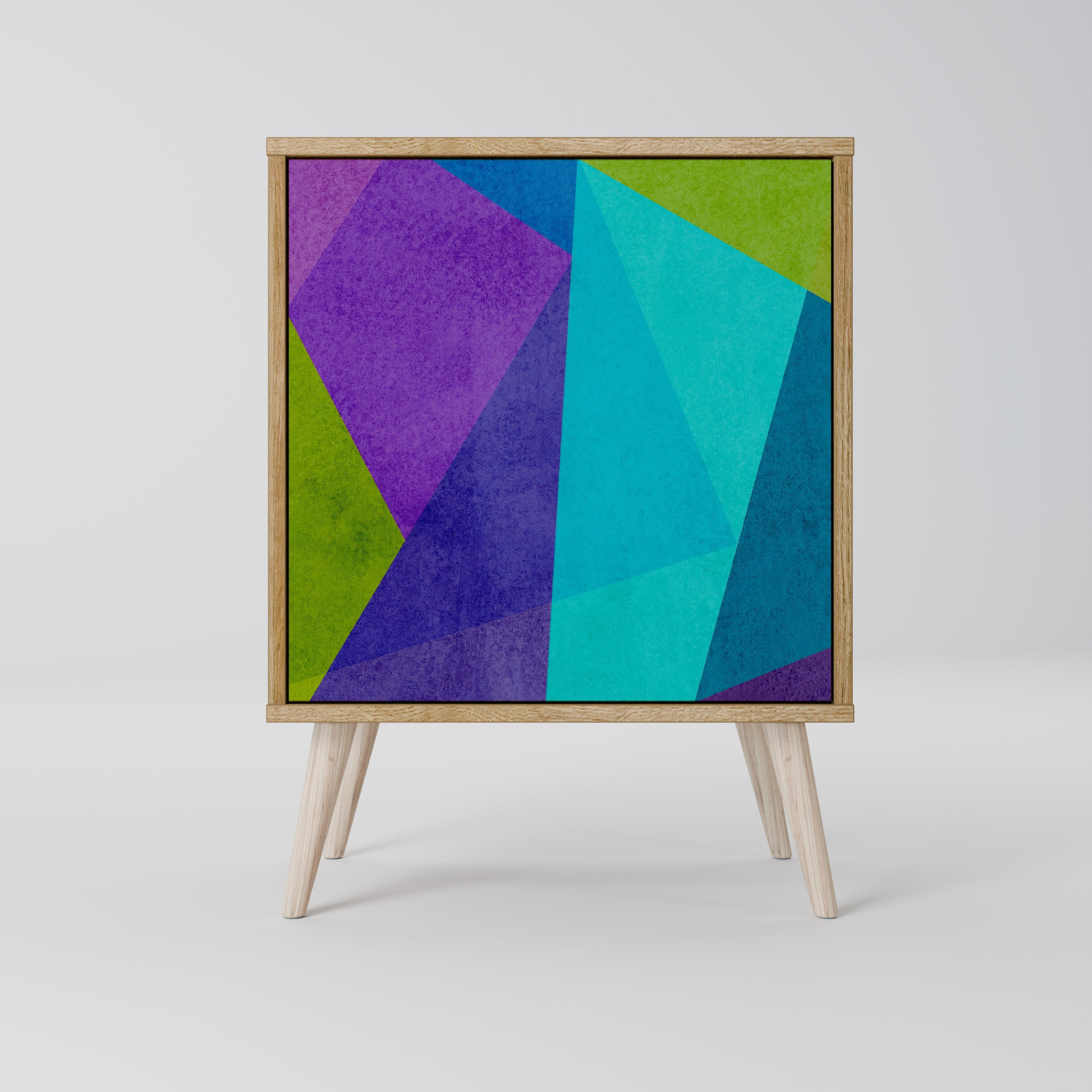 COLD SHOWCASE Aparador de 1 Porta em Efeito Carvalho