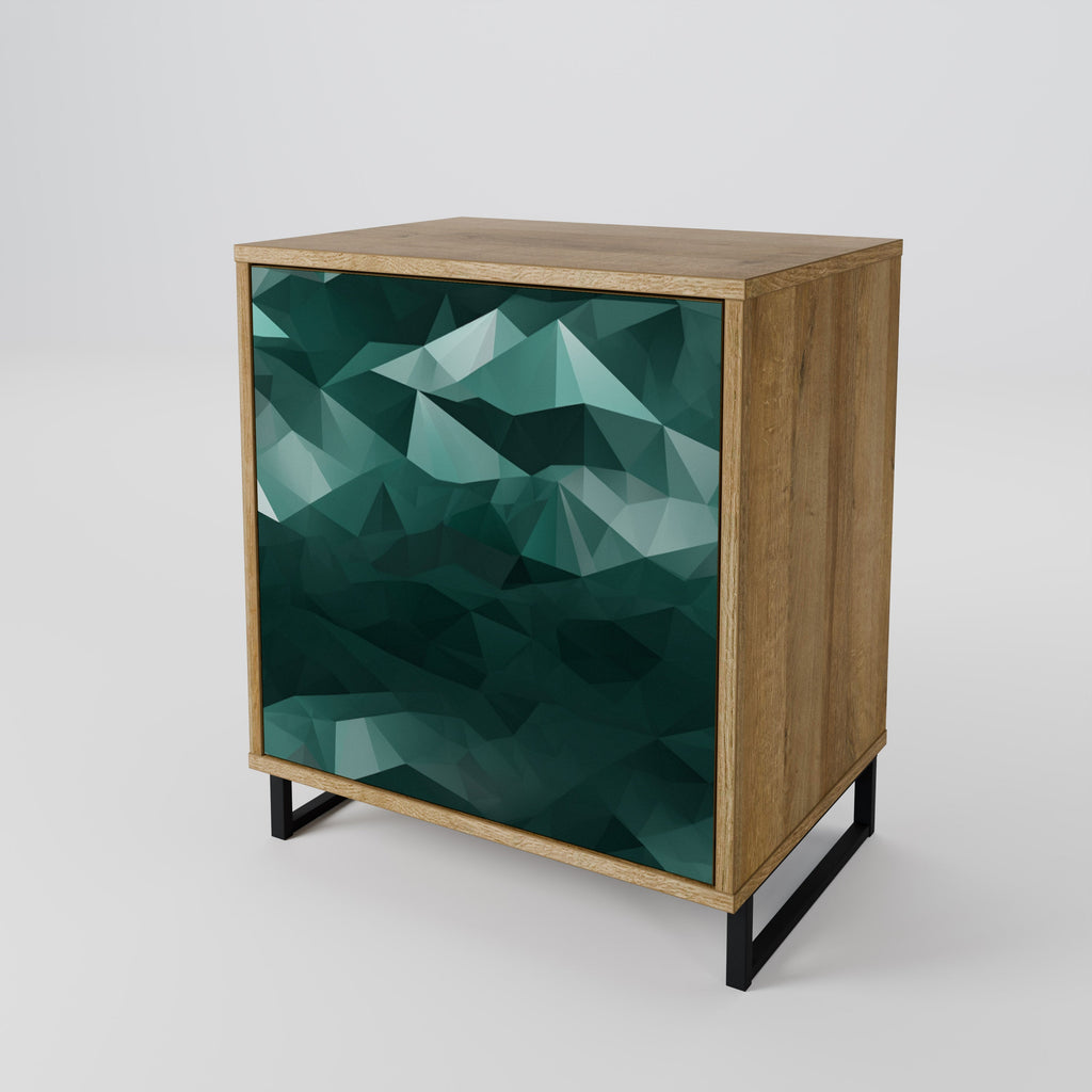 POLYGONAL FLOATING 1-Door Sideboard in Oak Effect