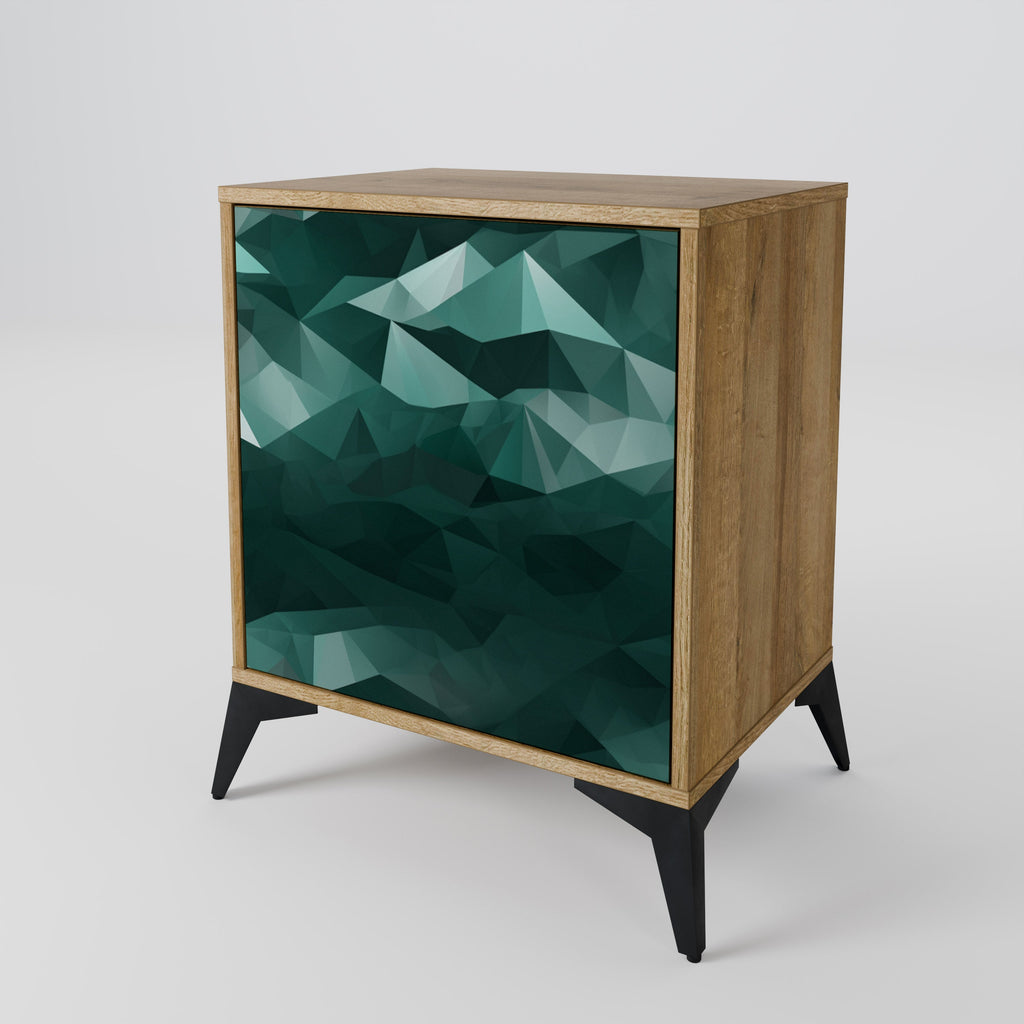 POLYGONAL FLOATING 1-Door Sideboard in Oak Effect