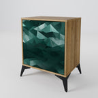 POLYGONAL FLOATING 1-Door Sideboard in Oak Effect