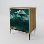 POLYGONAL FLOATING 1-Door Sideboard in Oak Effect