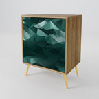 POLYGONAL FLOATING 1-Door Sideboard in Oak Effect
