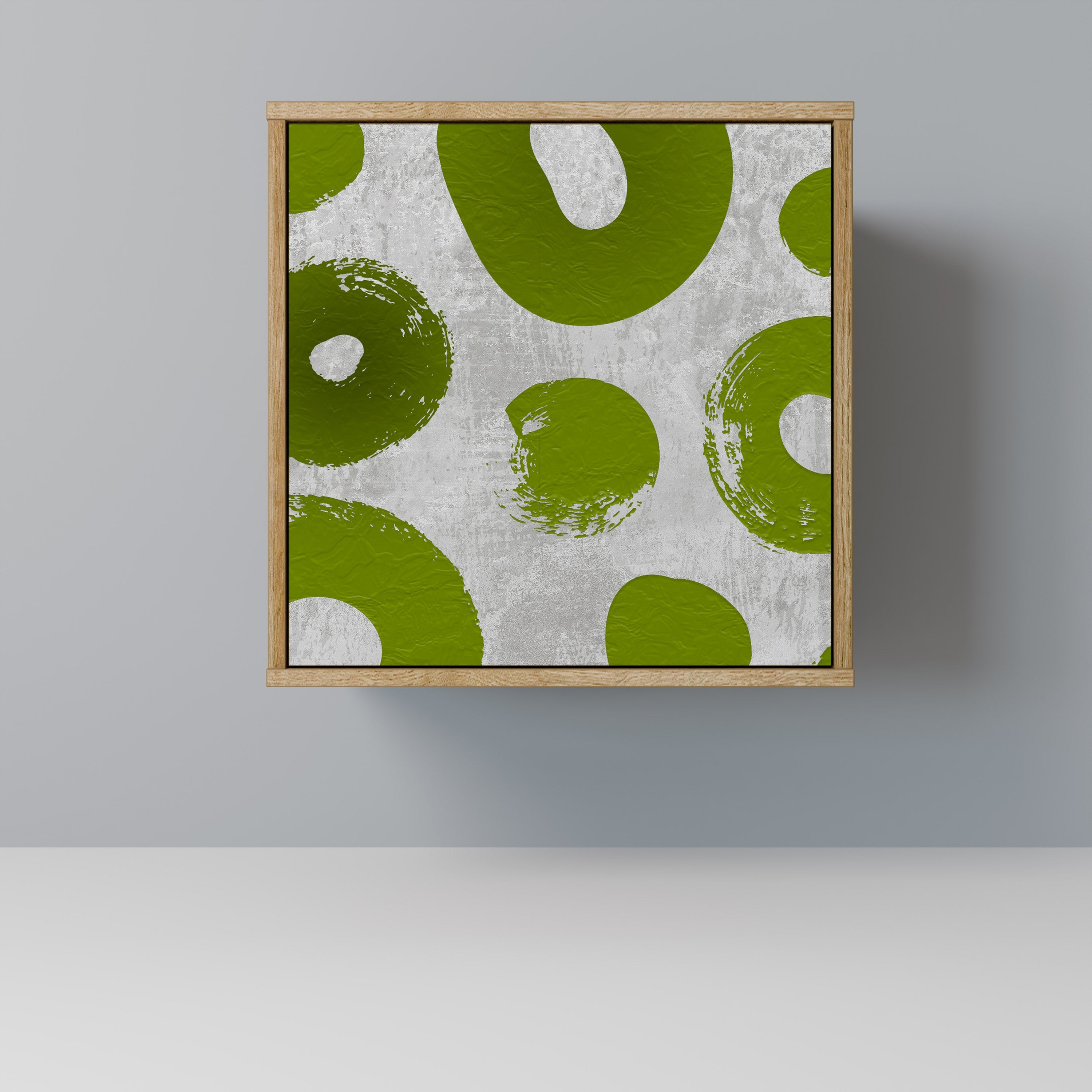 GREEN RHAPSODY Aparador de 1 Porta em Efeito Carvalho