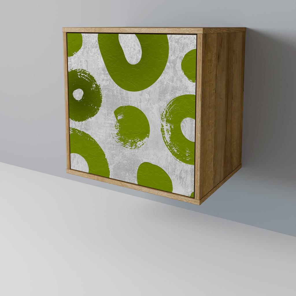 GREEN RHAPSODY Aparador de 1 Porta em Efeito Carvalho