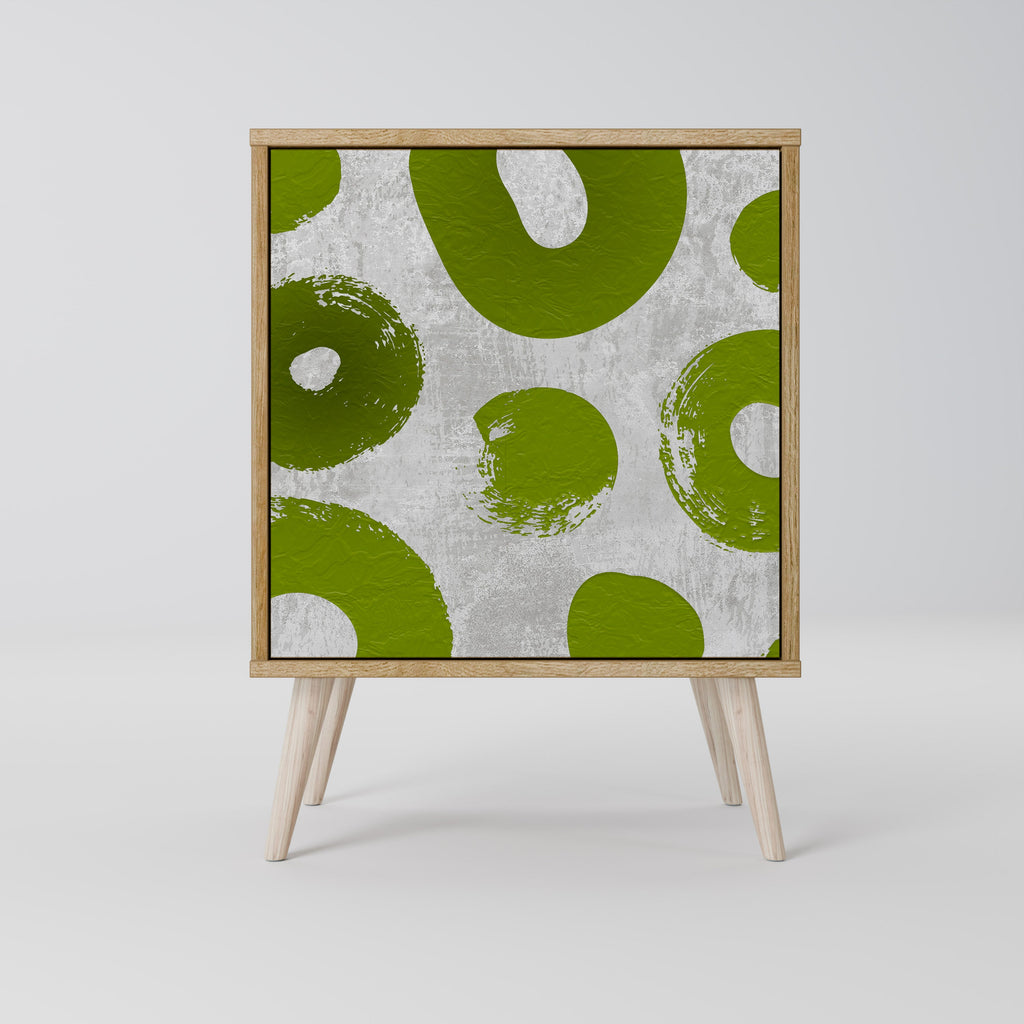 GREEN RHAPSODY Aparador de 1 Porta em Efeito Carvalho