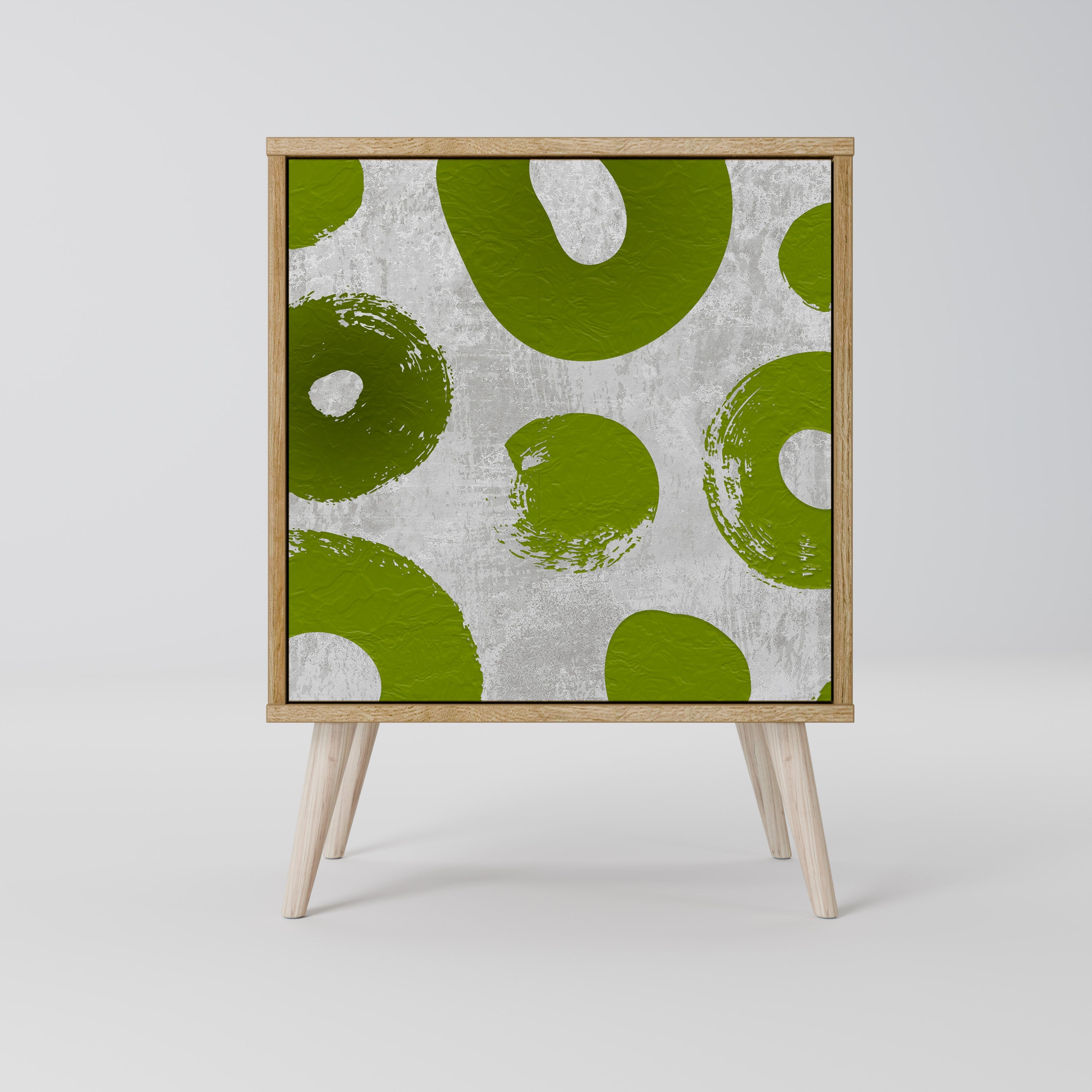 GREEN RHAPSODY Aparador de 1 Porta em Efeito Carvalho