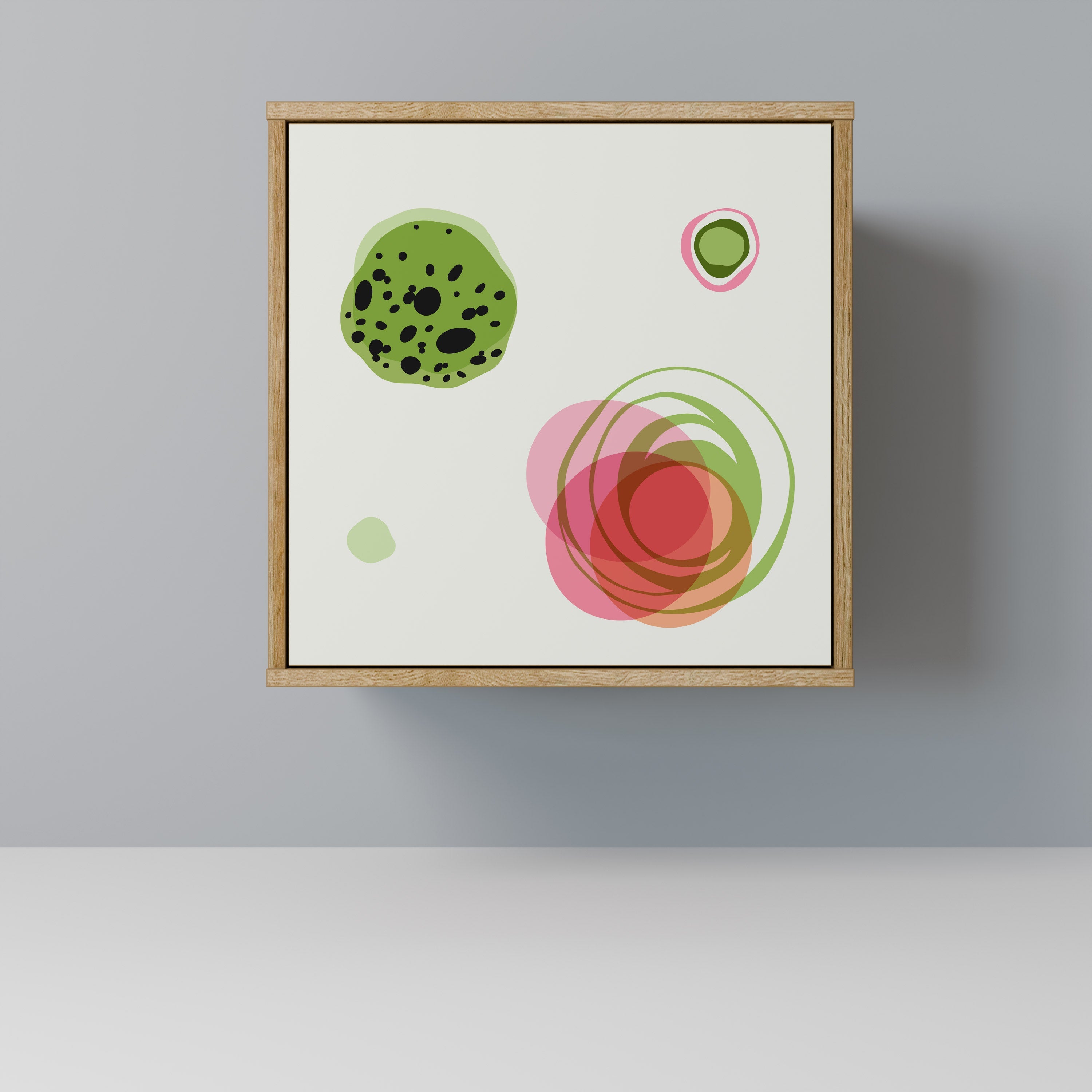 COLORFUL COSMOS Aparador de 1 Porta em Efeito Carvalho