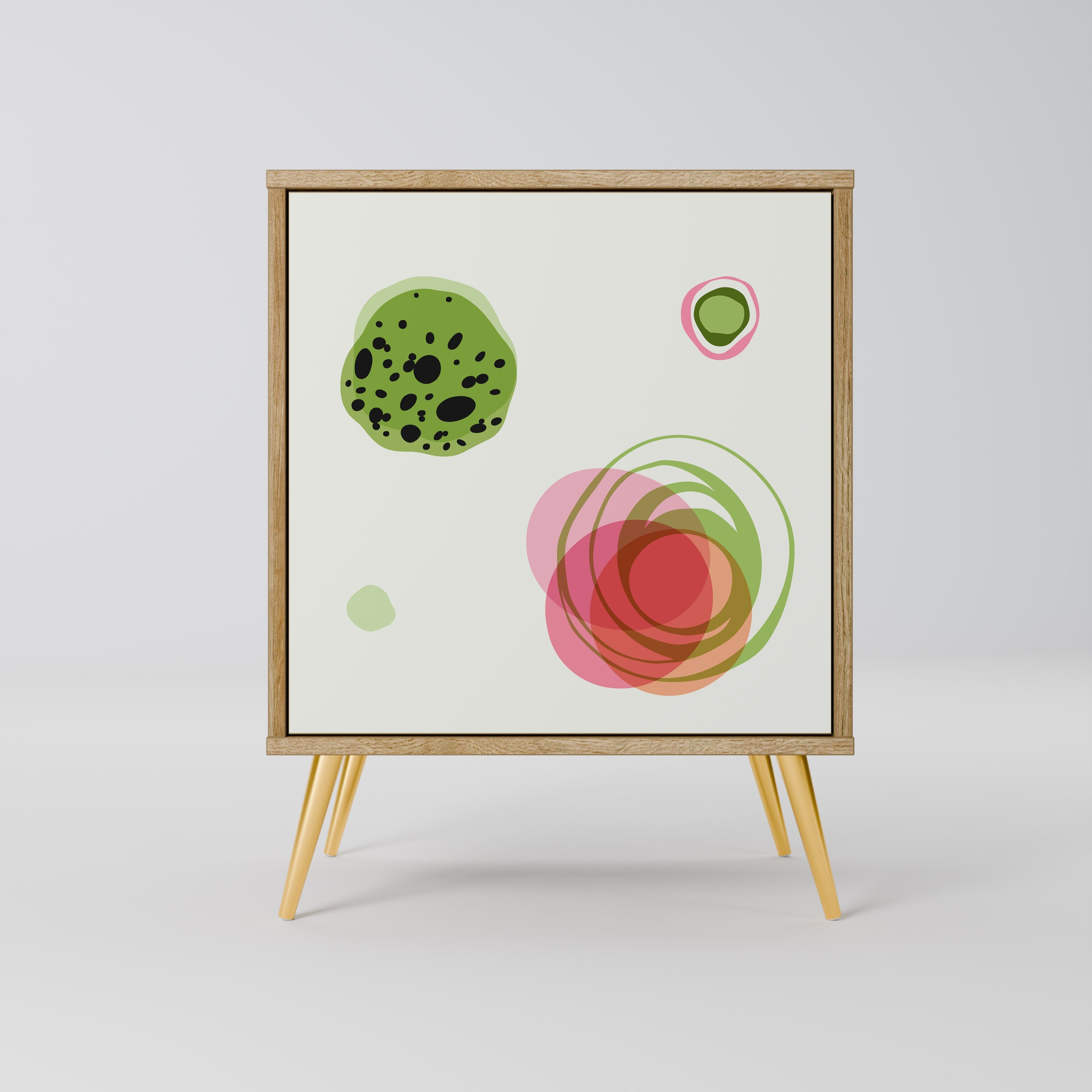 COLORFUL COSMOS Aparador de 1 Porta em Efeito Carvalho