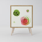 COLORFUL COSMOS Aparador de 1 Porta em Efeito Carvalho