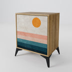 TWO HALVES 1-Door Sideboard in Oak Effect