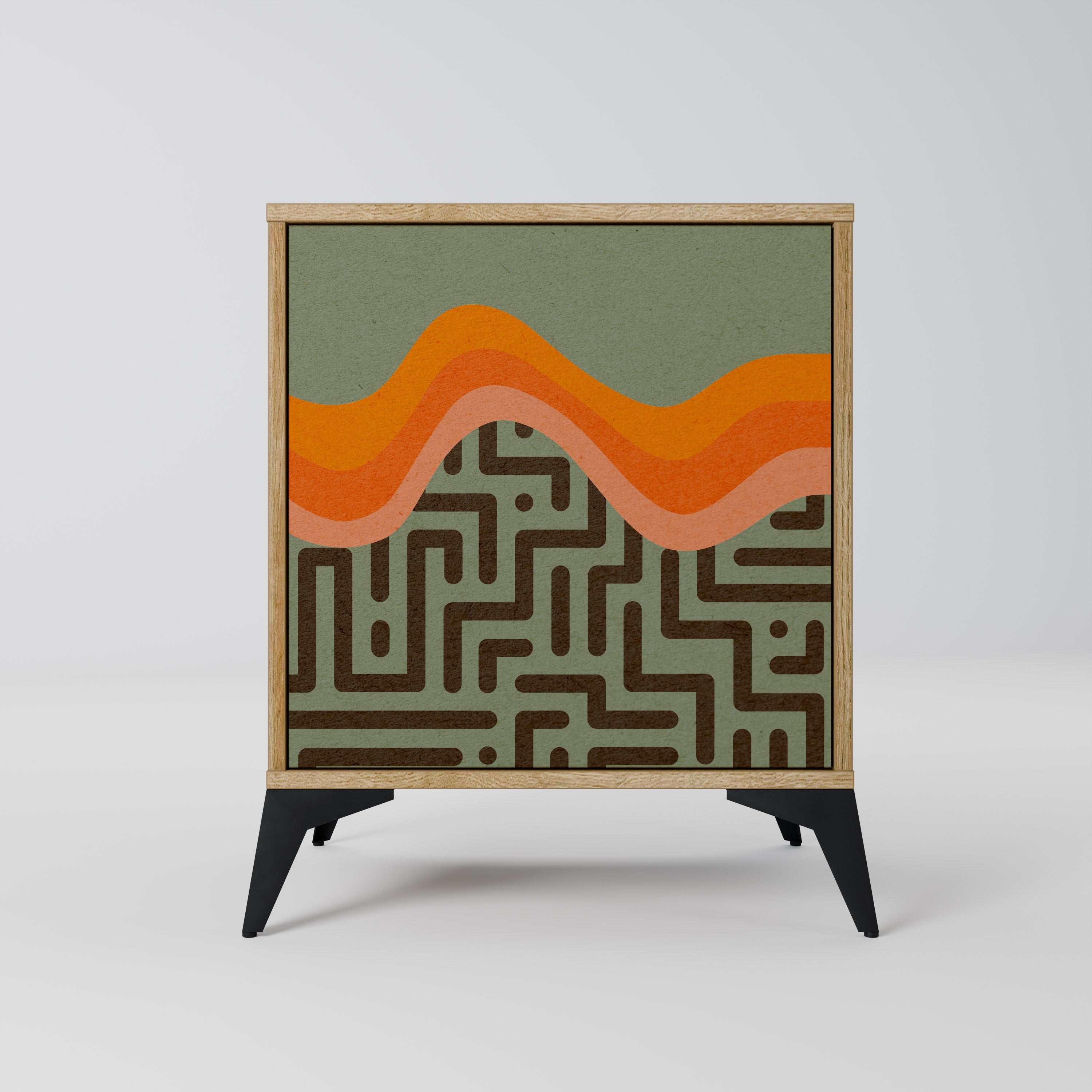 SIMPLE SOLUTIONS Aparador de 1 Porta em Efeito Carvalho