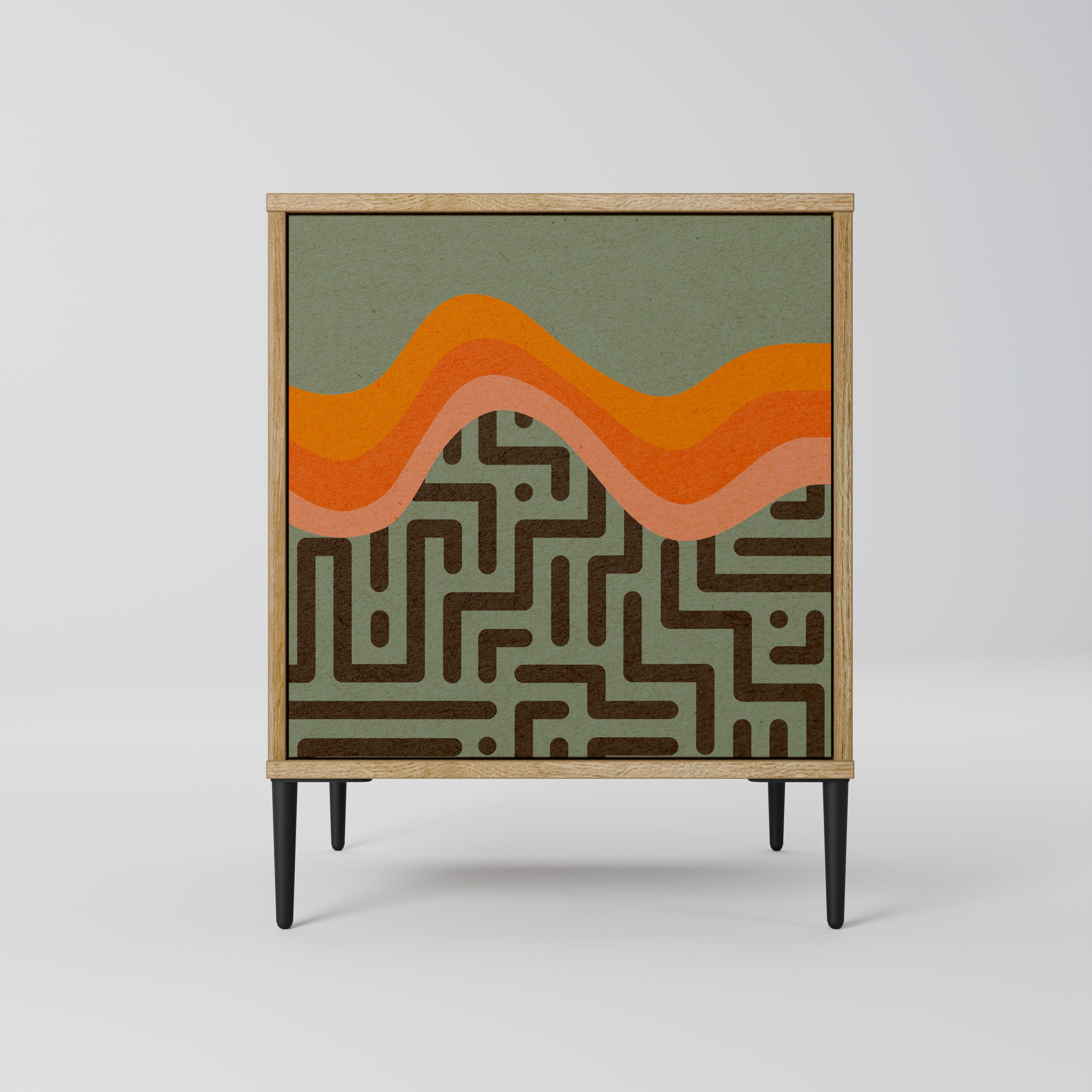 SIMPLE SOLUTIONS Aparador de 1 Porta em Efeito Carvalho