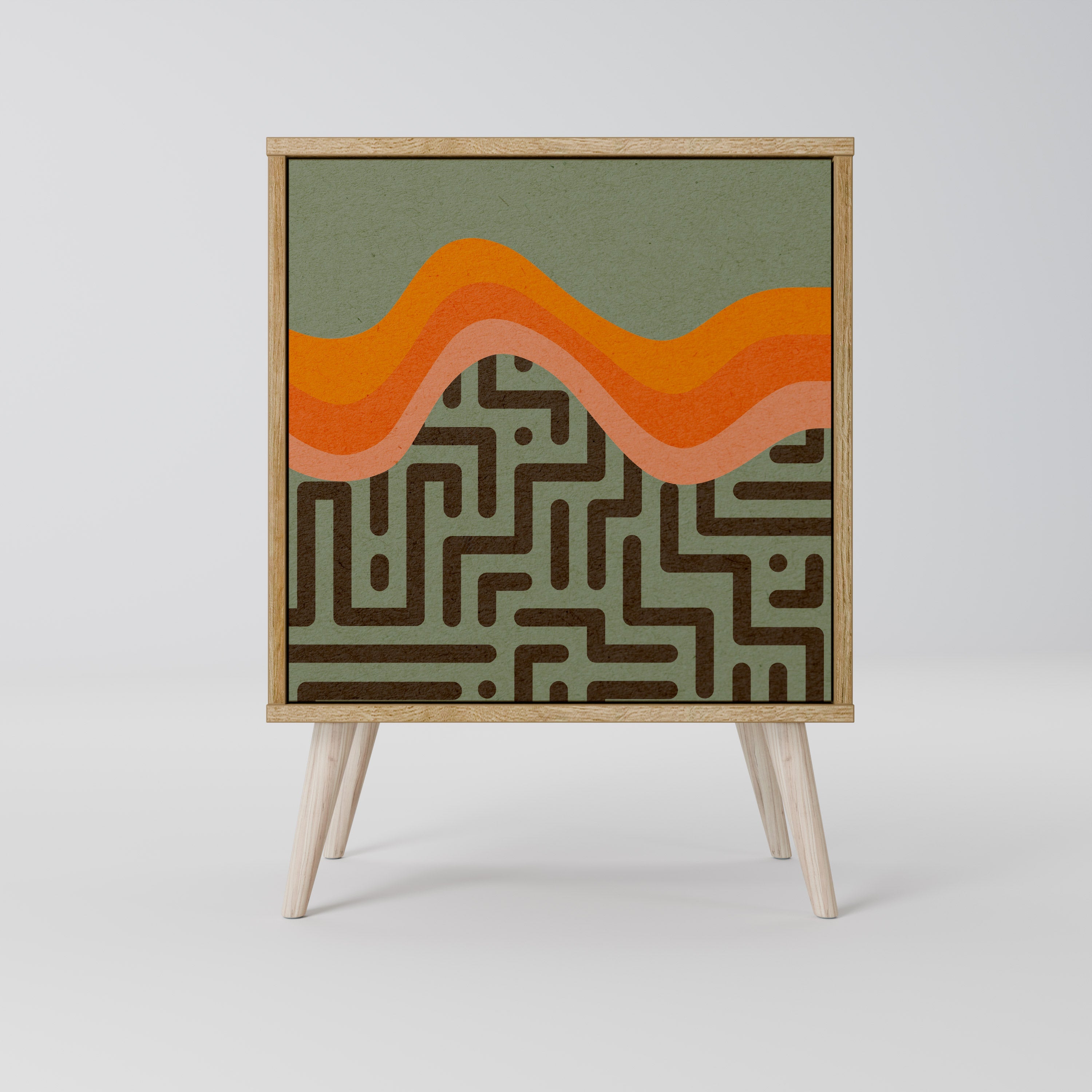 SIMPLE SOLUTIONS Aparador de 1 Porta em Efeito Carvalho