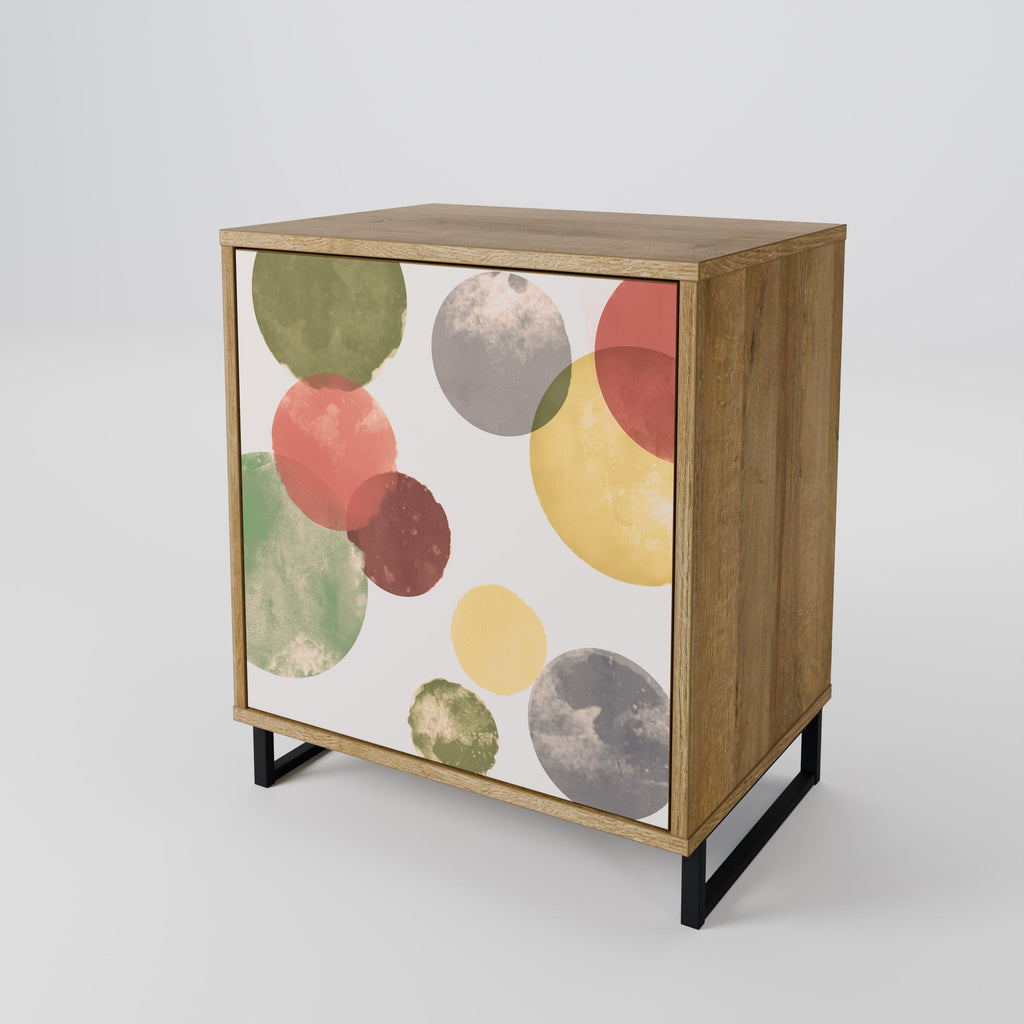 FLEETING HAPPINESS Aparador de 1 Porta em Efeito Carvalho