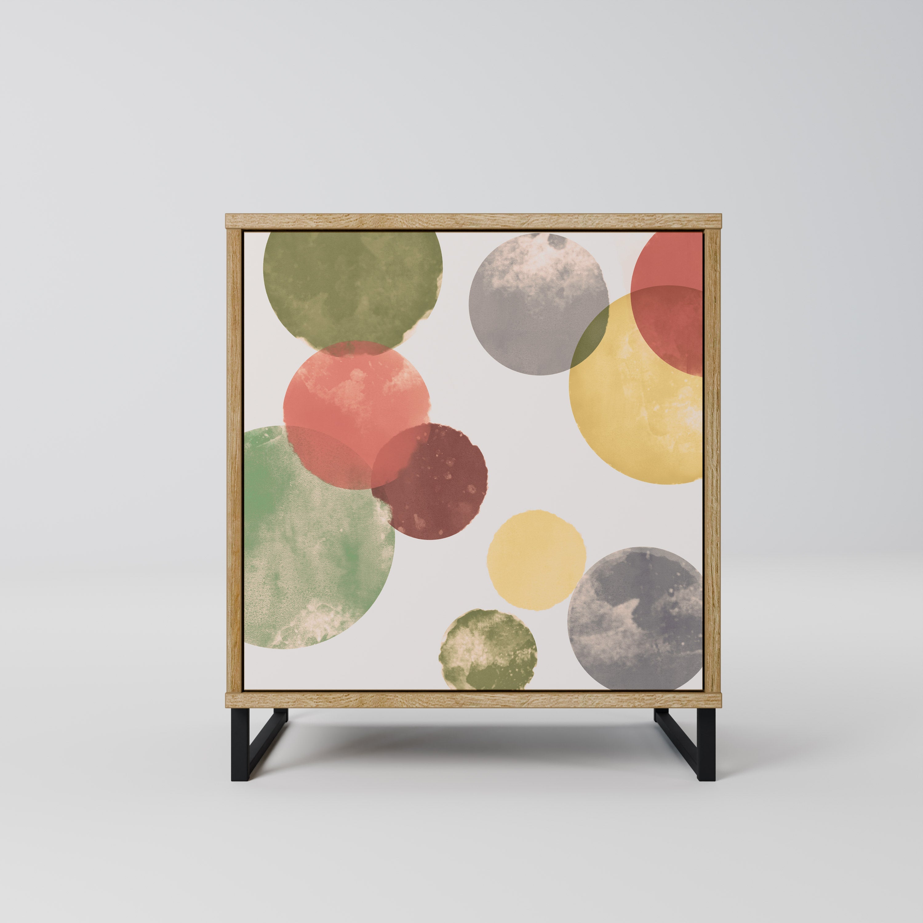 FLEETING HAPPINESS Aparador de 1 Porta em Efeito Carvalho