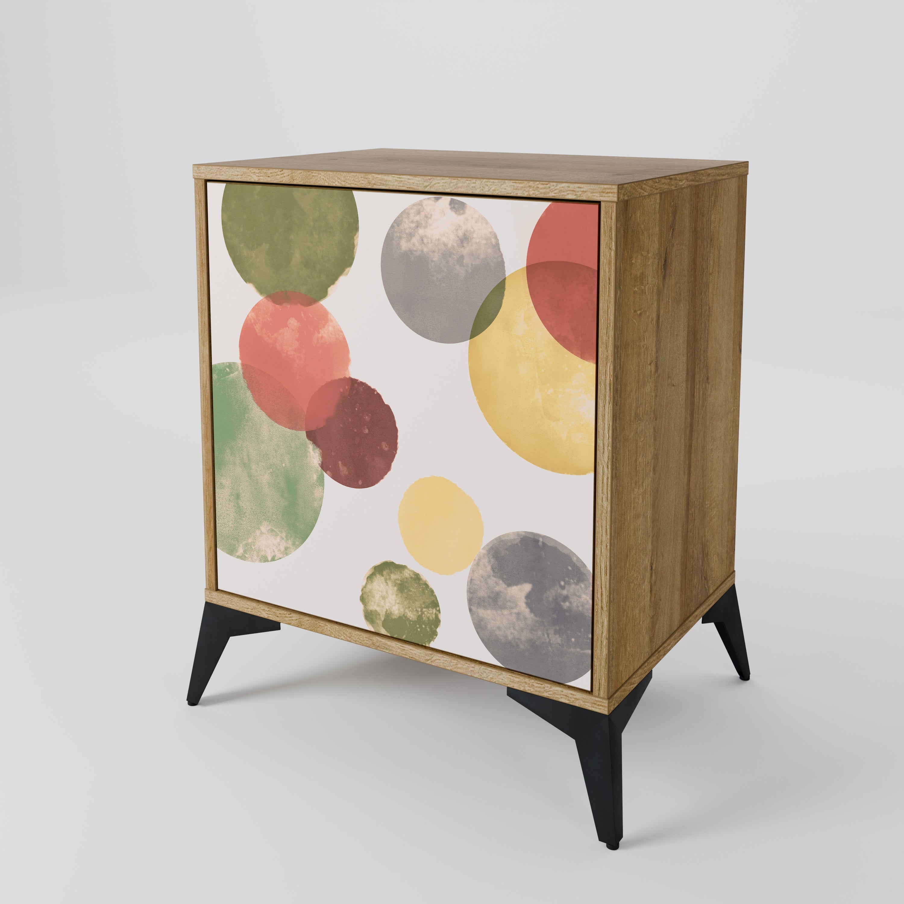 FLEETING HAPPINESS Aparador de 1 Porta em Efeito Carvalho