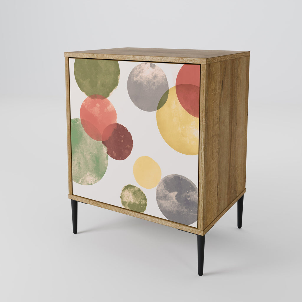 FLEETING HAPPINESS Aparador de 1 Porta em Efeito Carvalho