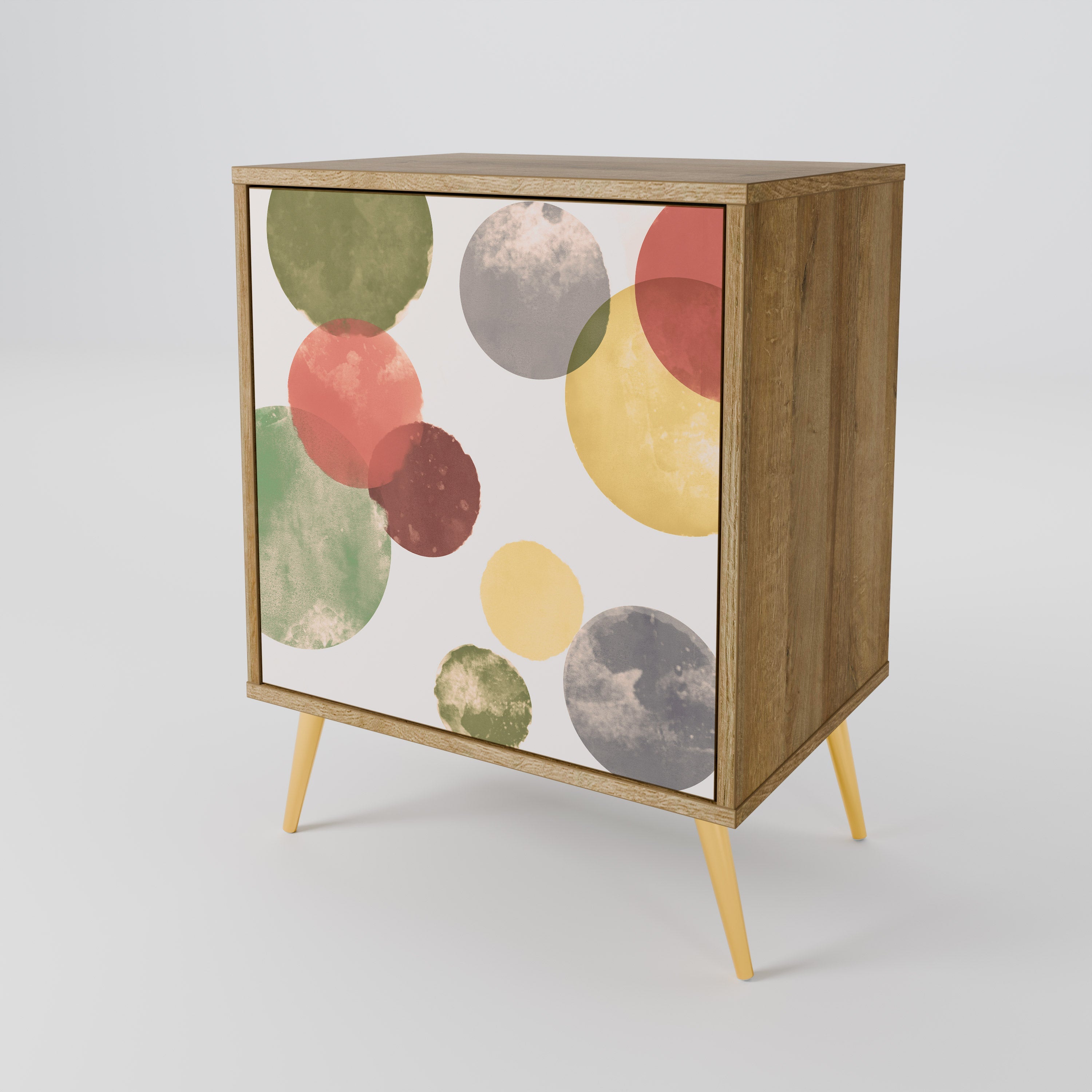 FLEETING HAPPINESS Aparador de 1 Porta em Efeito Carvalho