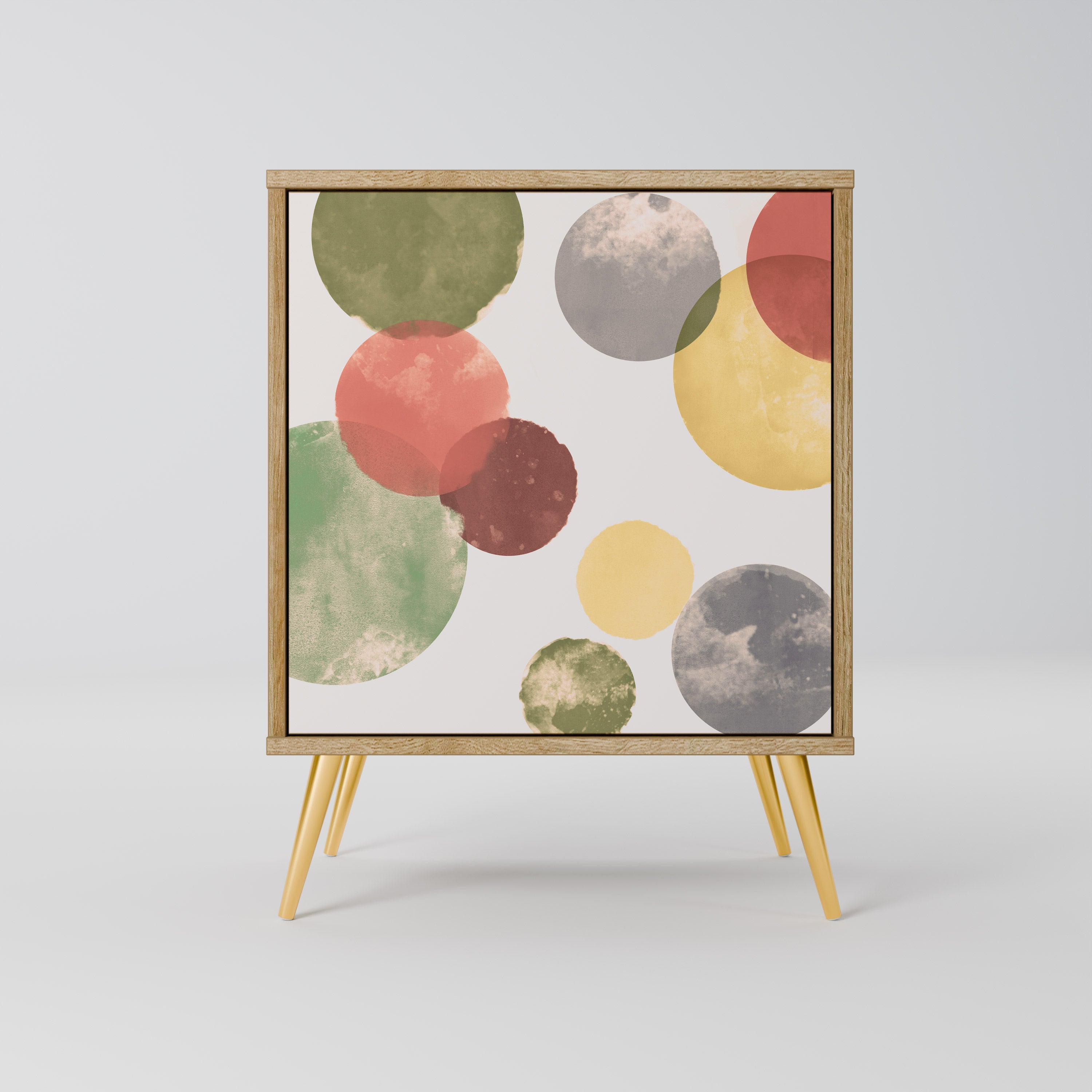 FLEETING HAPPINESS Aparador de 1 Porta em Efeito Carvalho