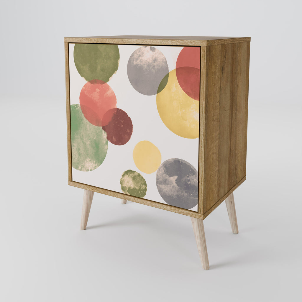 FLEETING HAPPINESS Aparador de 1 Porta em Efeito Carvalho